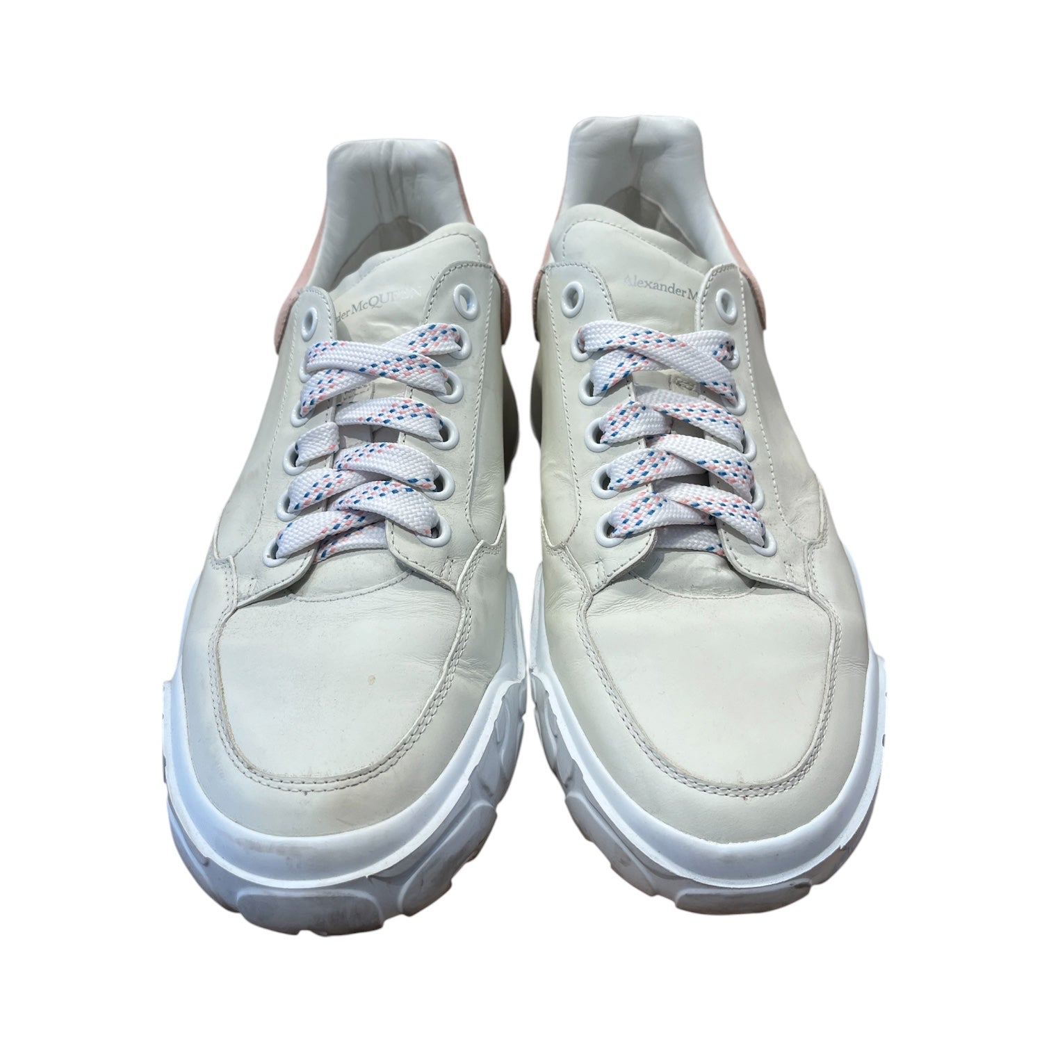 Alexander McQueen/Low-Sneakers/EU 42/WHT/Pink and blue laces view 3