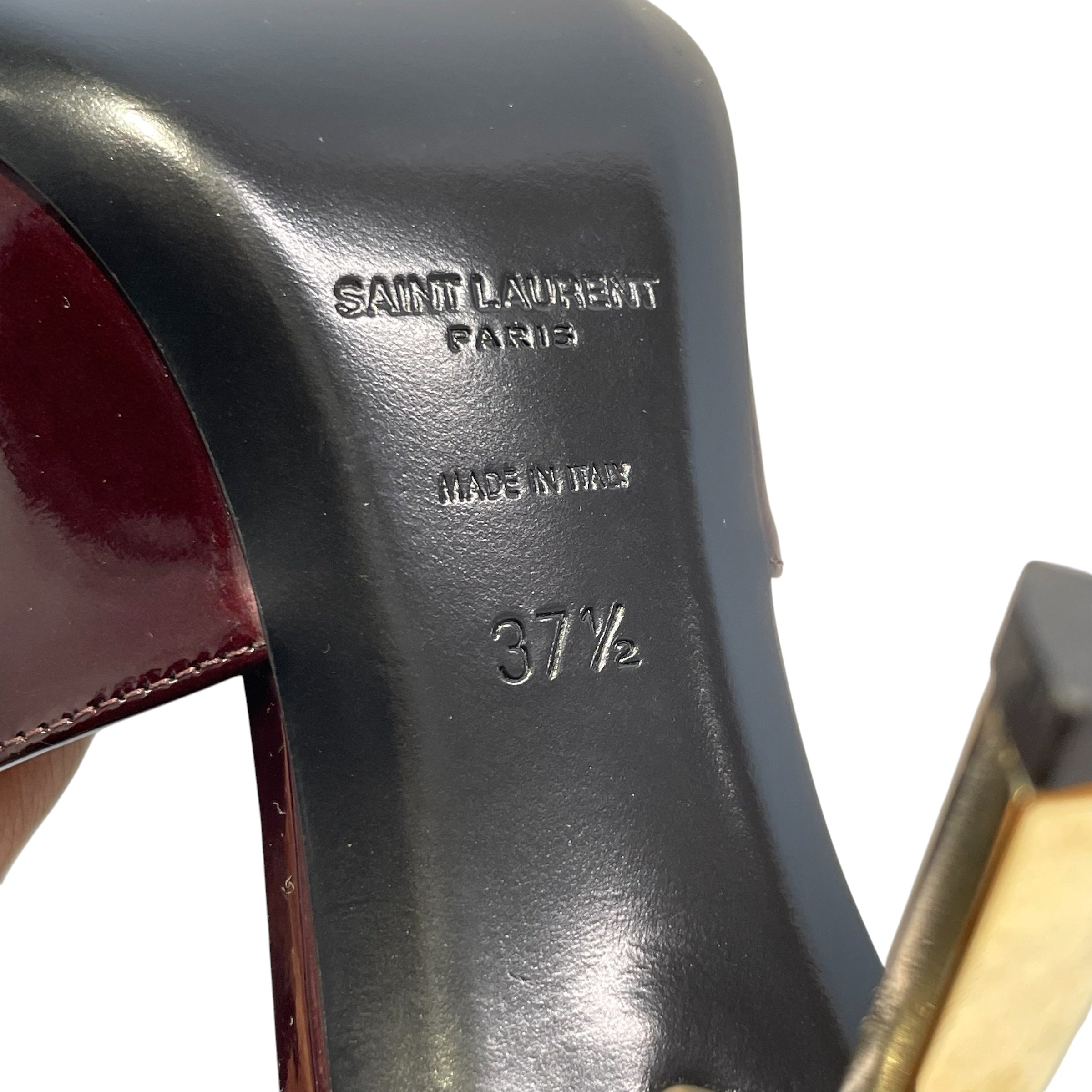 SAINT LAURENT/Heels/EU 37.5/Leather/BRD/gold heel/sl 799704 view 4