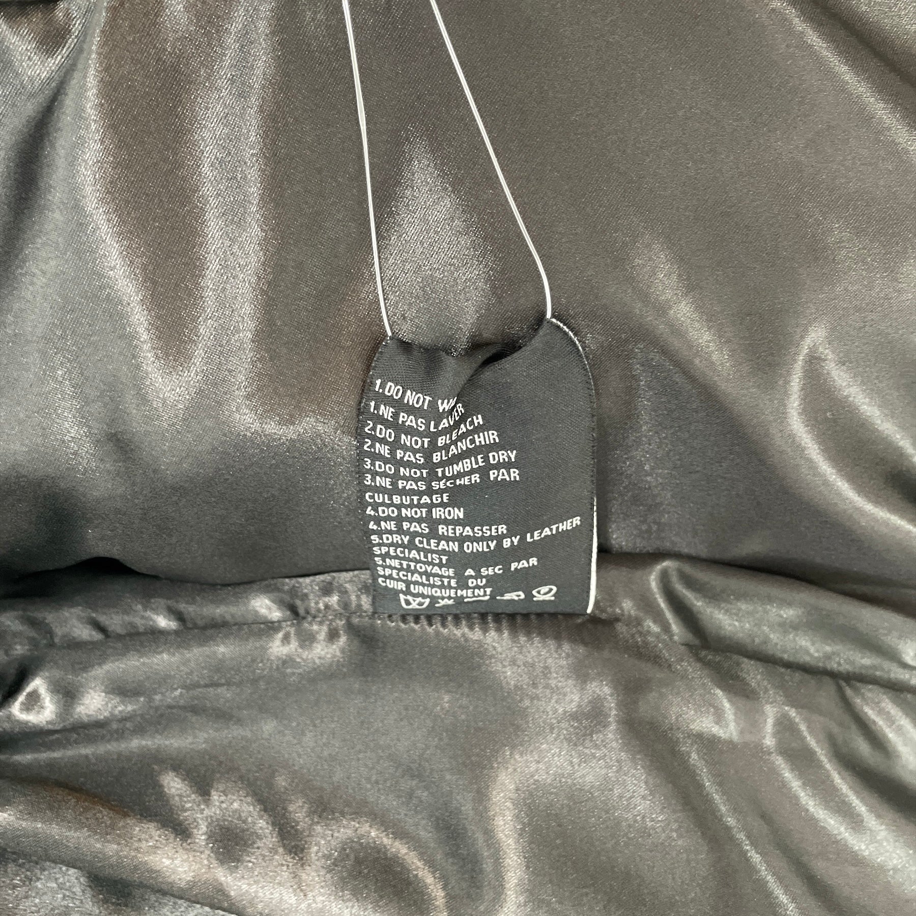 Schott/Leather Jkt/L/Leather/BLK/quilted ombre view 4