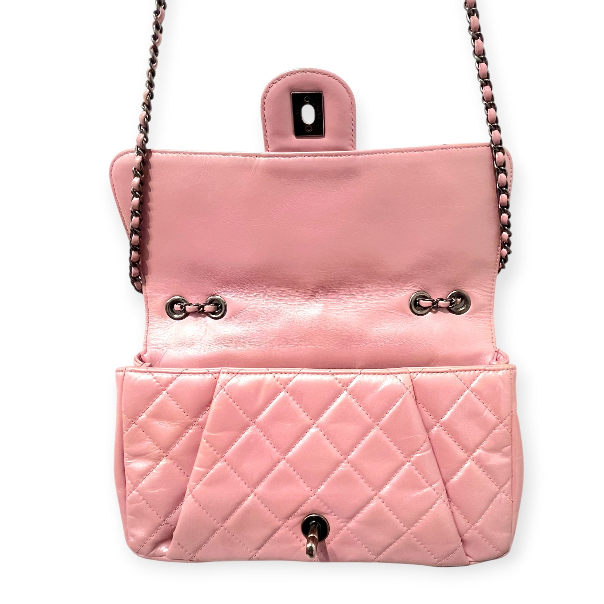 CHANEL/Bag/Leather/PNK/CHANEL COCO PLEATS FLAP BAG view 6