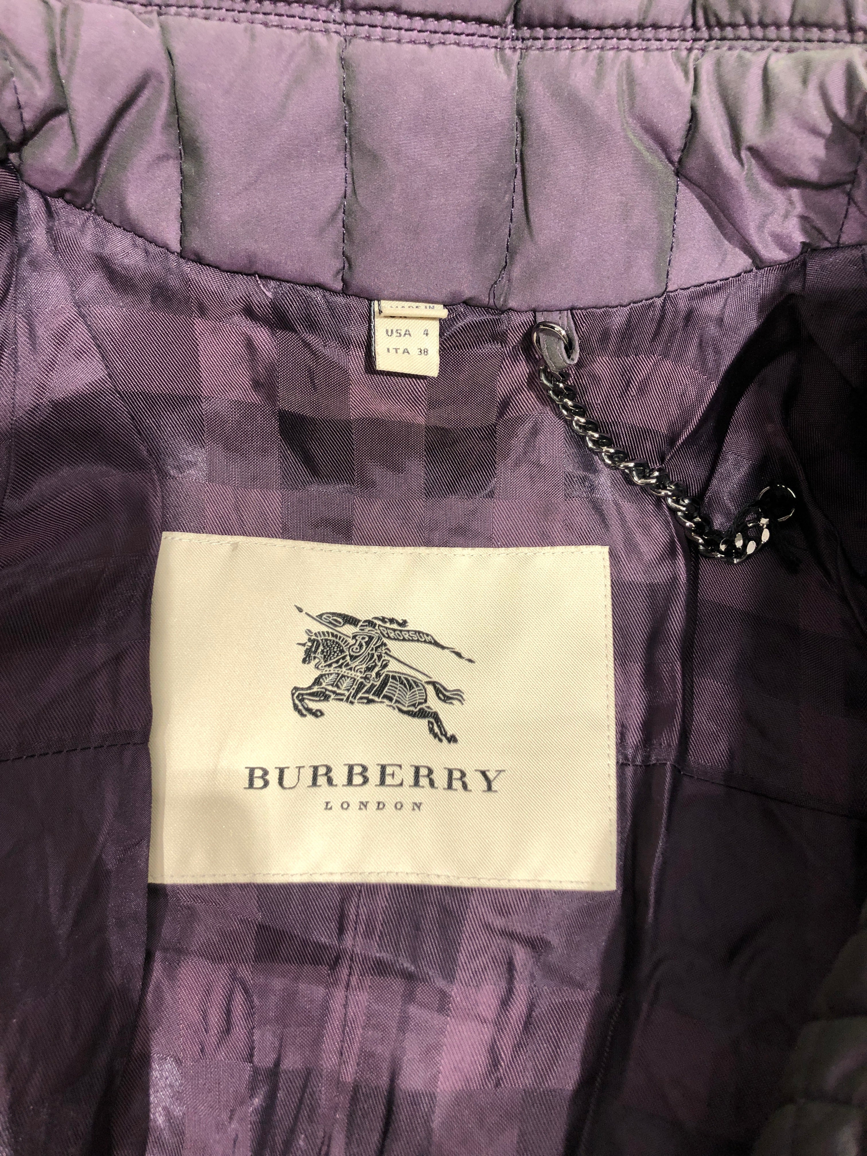BURBERRY LONDON/Coat/4/Nylon/PPL/iridescent puffer view 3