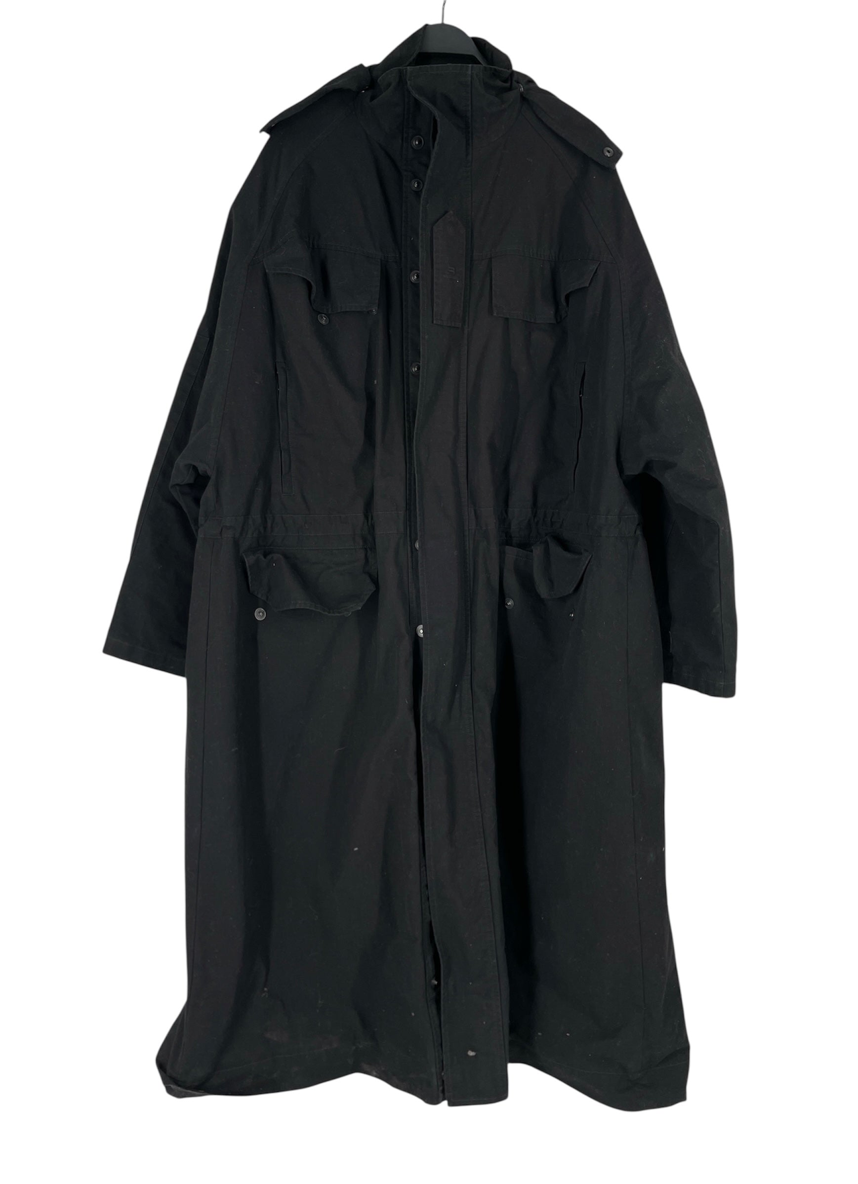 BALENCIAGA/Trench Coat/1/Cotton/BLK/2021 EVENING COAT view 1