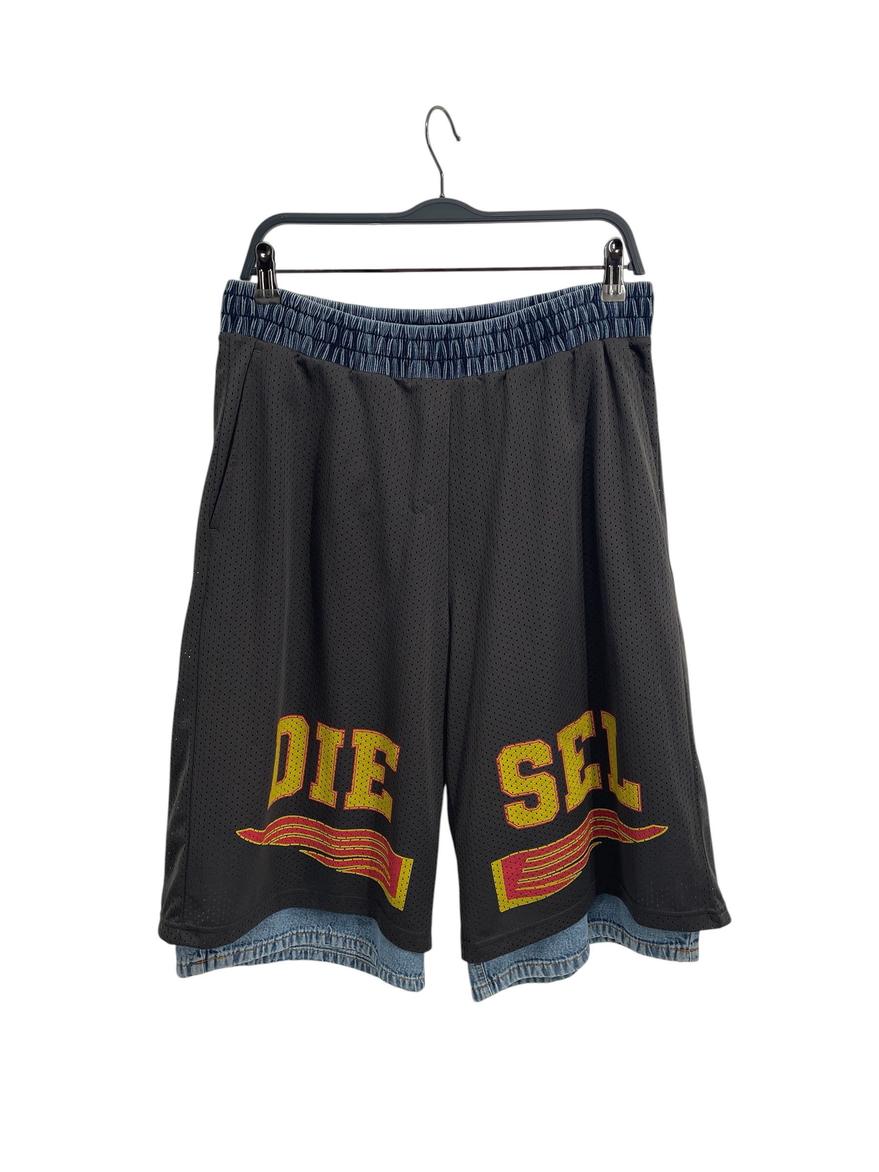 DIESEL/Shorts/M/Polyester/BLK/JORT BASKETBALL SHORTS view 1