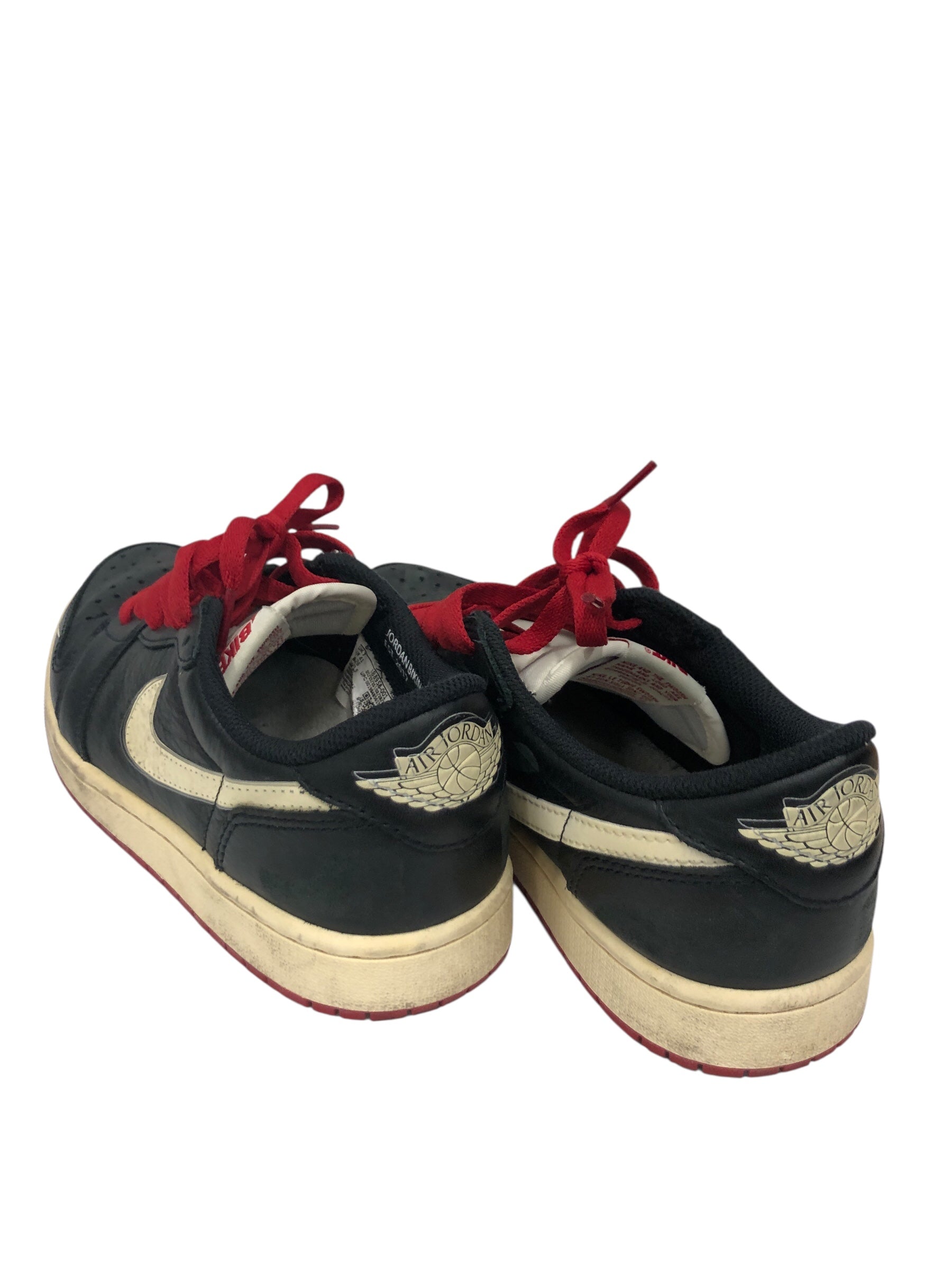 NIKE/Low-Sneakers/US 8/Leather/BLK/JORDAN RETRO 1 LOW view 2