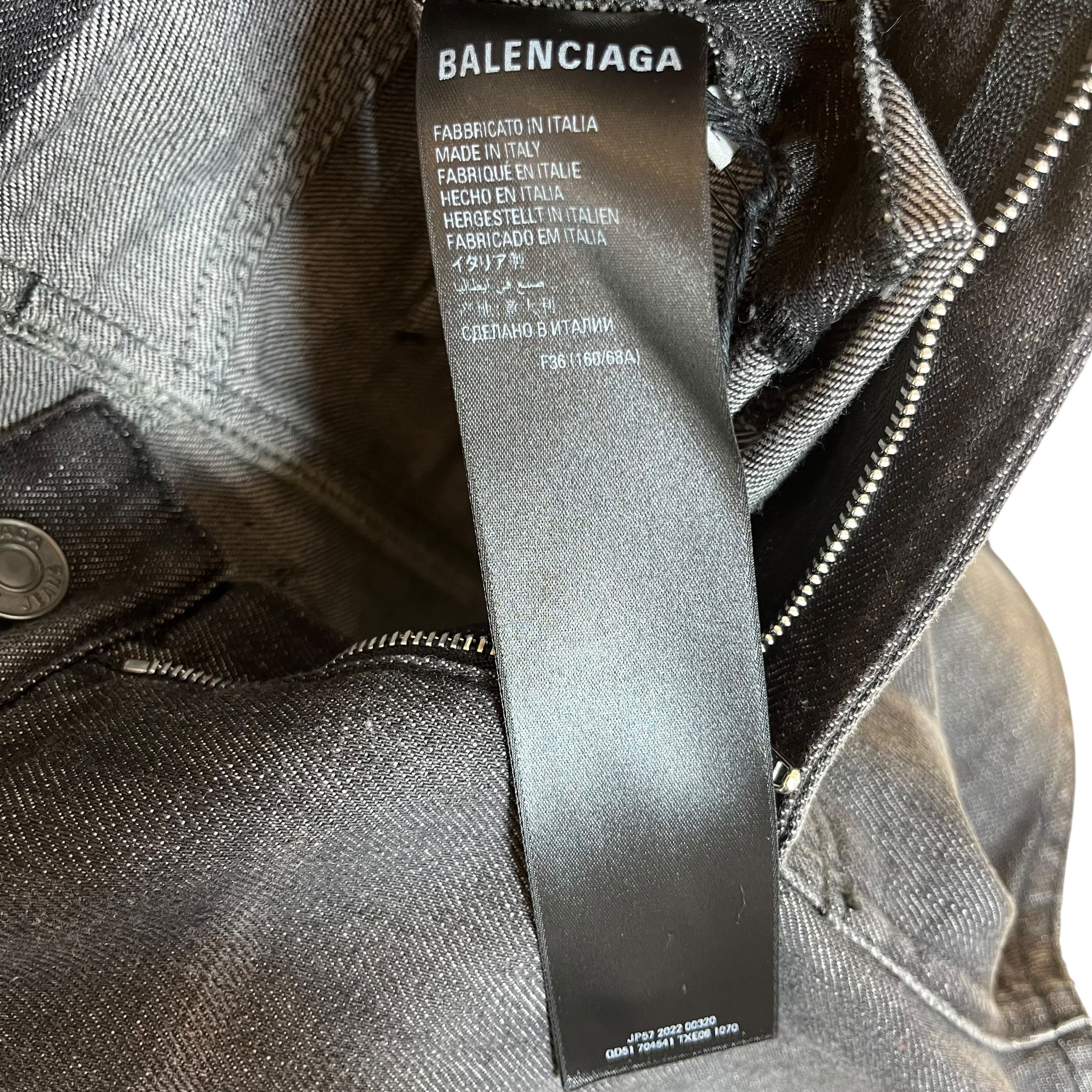 BALENCIAGA/Skirt/36/Denim/BLK/DENIM SKIRT SHORT view 4