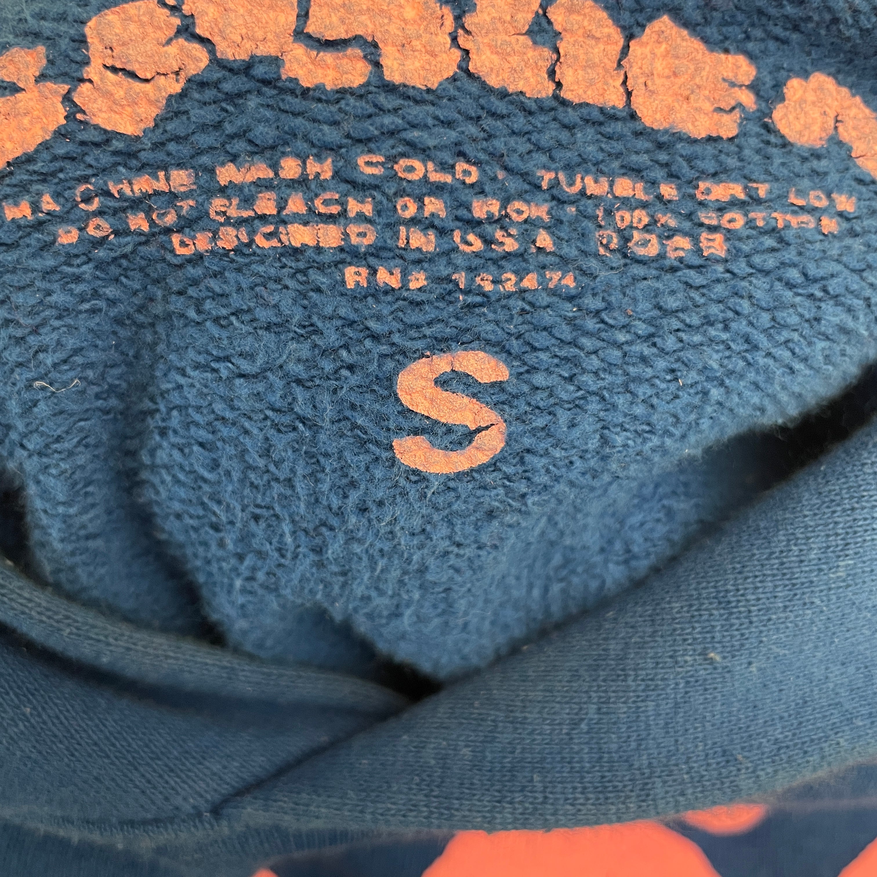 Sp5der/Hoodie/S/Cotton/BLU/Oversize/ view 3