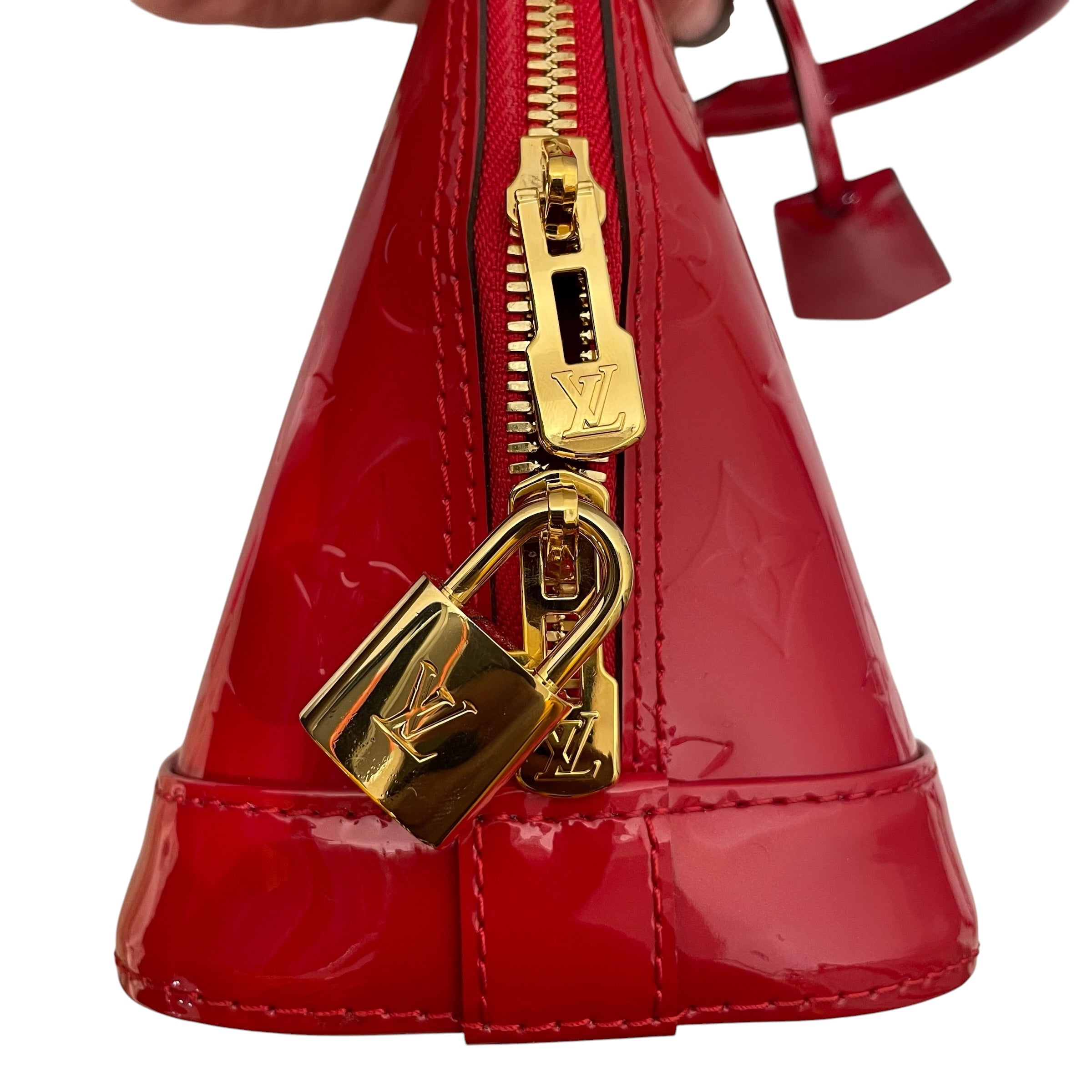 LOUIS VUITTON/Clutch Bag/Monogram/RED/RED VERNIS ALMA view 6