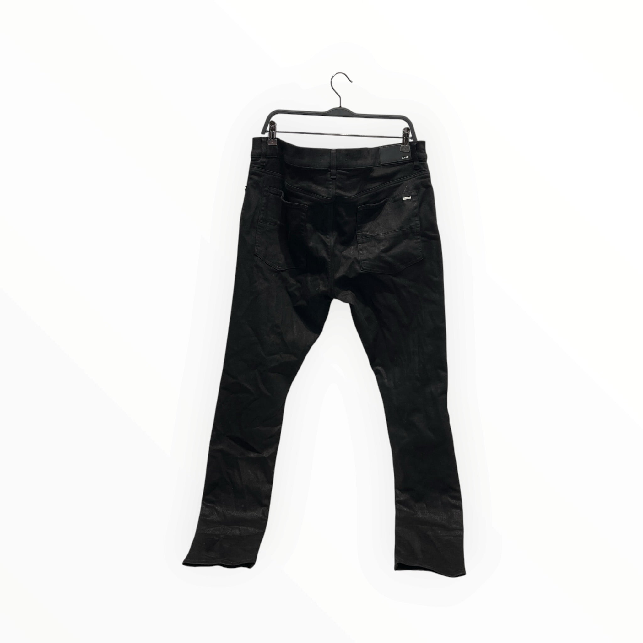 AMIRI/Straight Pants/38/Cotton/BLK/Animal Pattern/Waxed MX1 Jeans view 3