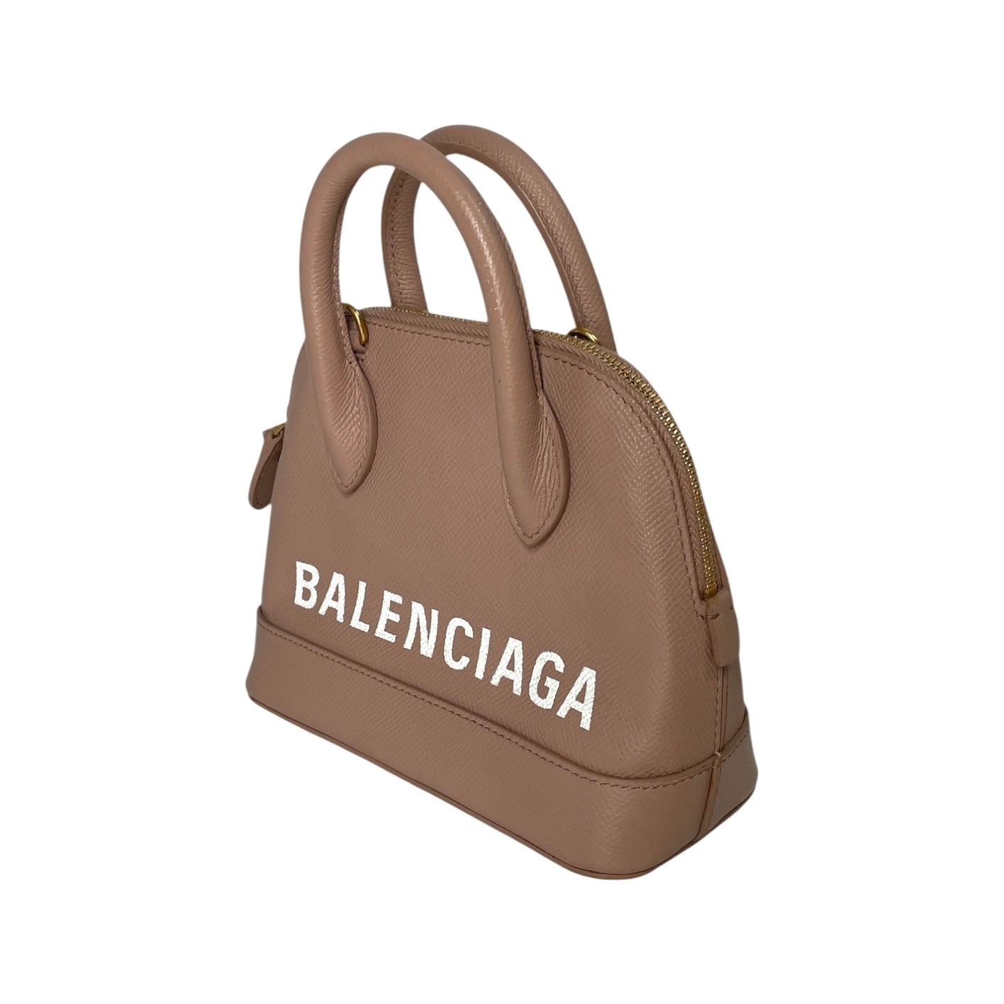 BALENCIAGA/Bag/Leather/PNK/BEIGE-PNK/WHT LOGO/DOME SHAPE view 3
