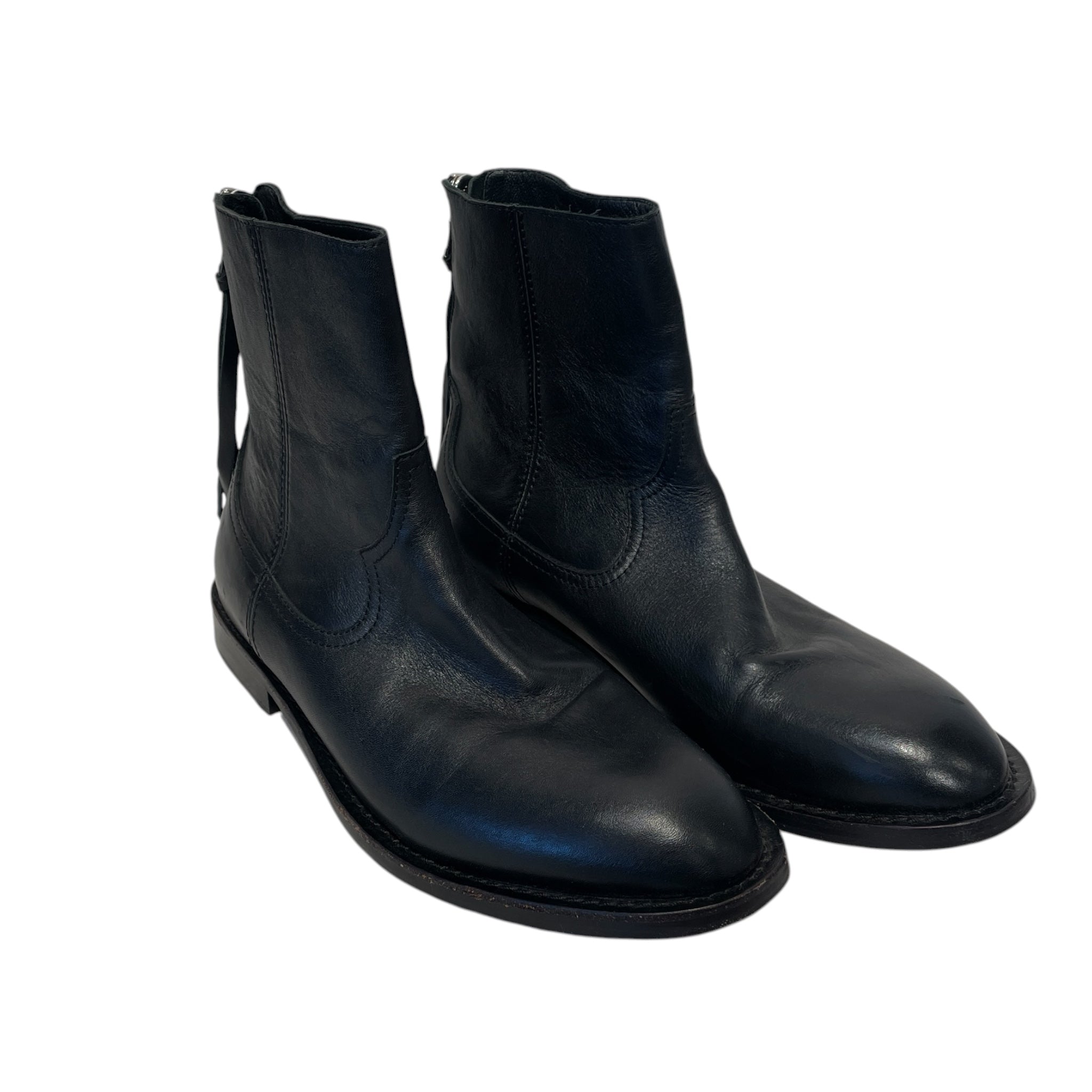 AMIRI/Boots/US 8.5/Leather/BLK/BACK ZIPPER view 1