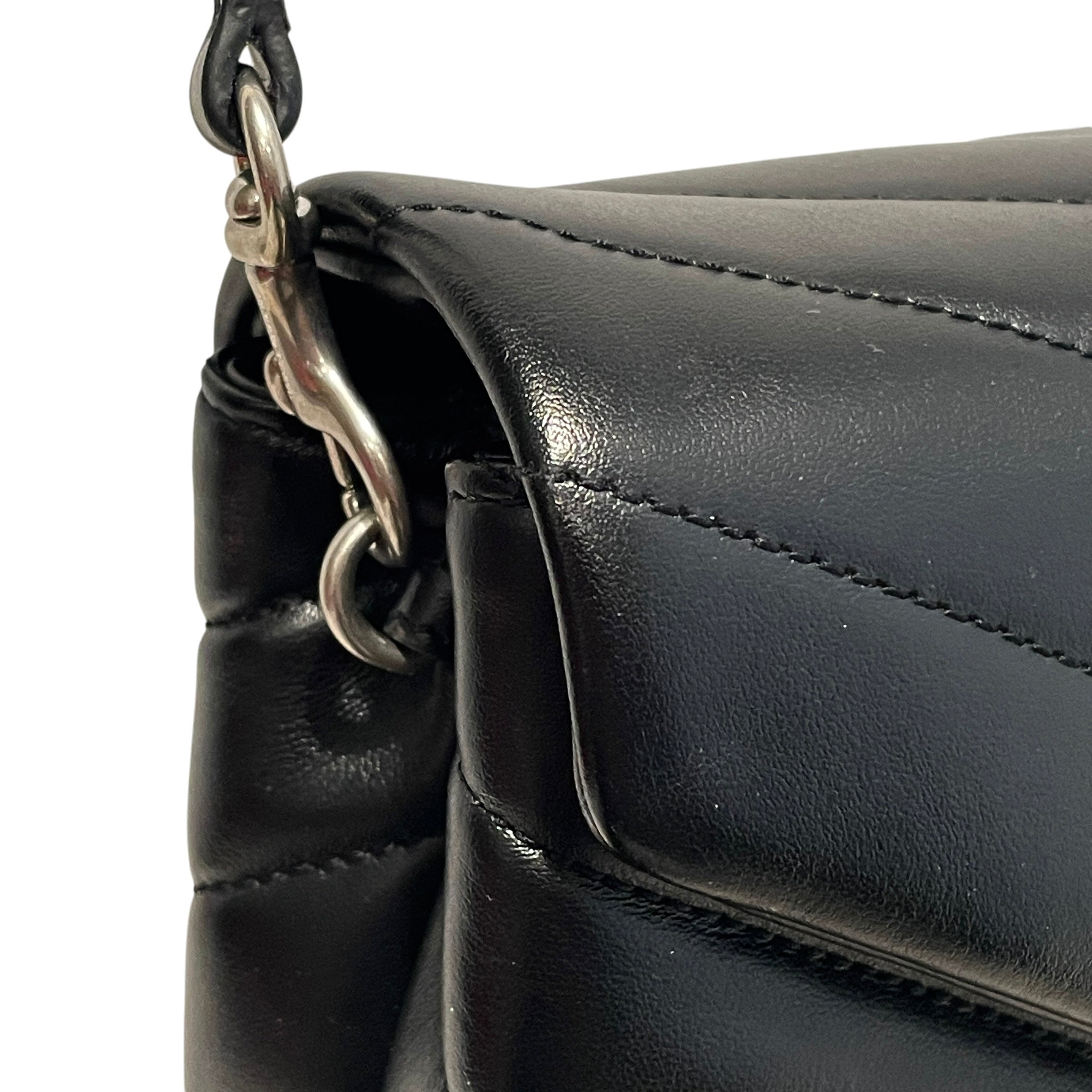YVES SAINT LAURENT/Cross Body Bag/Leather/BLK/Loulou Chevron-Quilted Toy Bag view 7