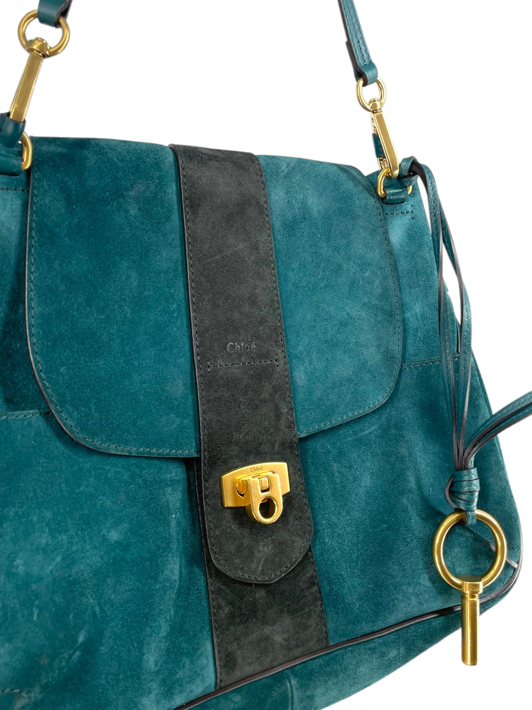 Chloe/Bag/Suede/GRN/LEXA SUEDE SHOULDER view 6