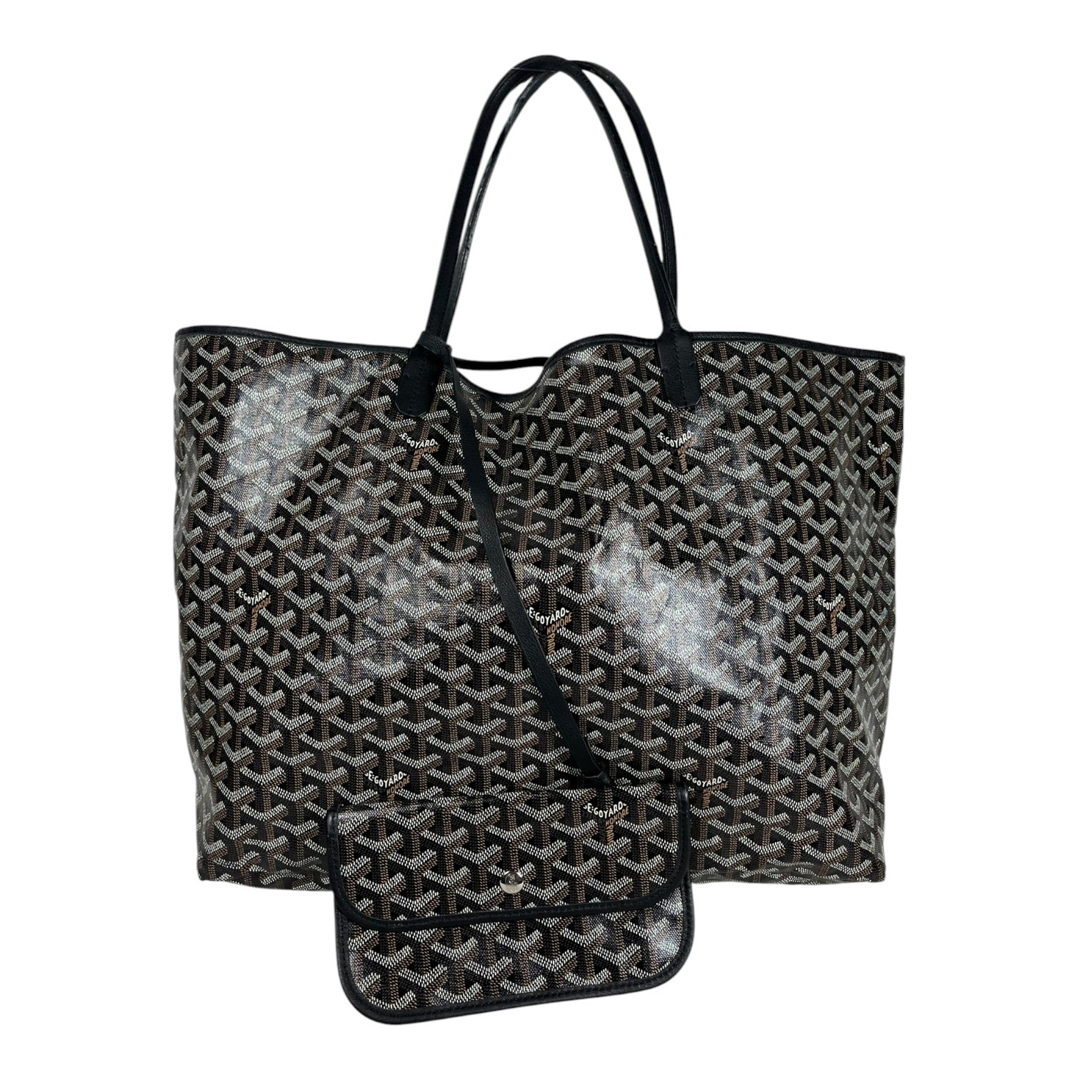 GOYARD/Tote Bag/Monogram/Leather/BLK/St. Louis Tote view 1