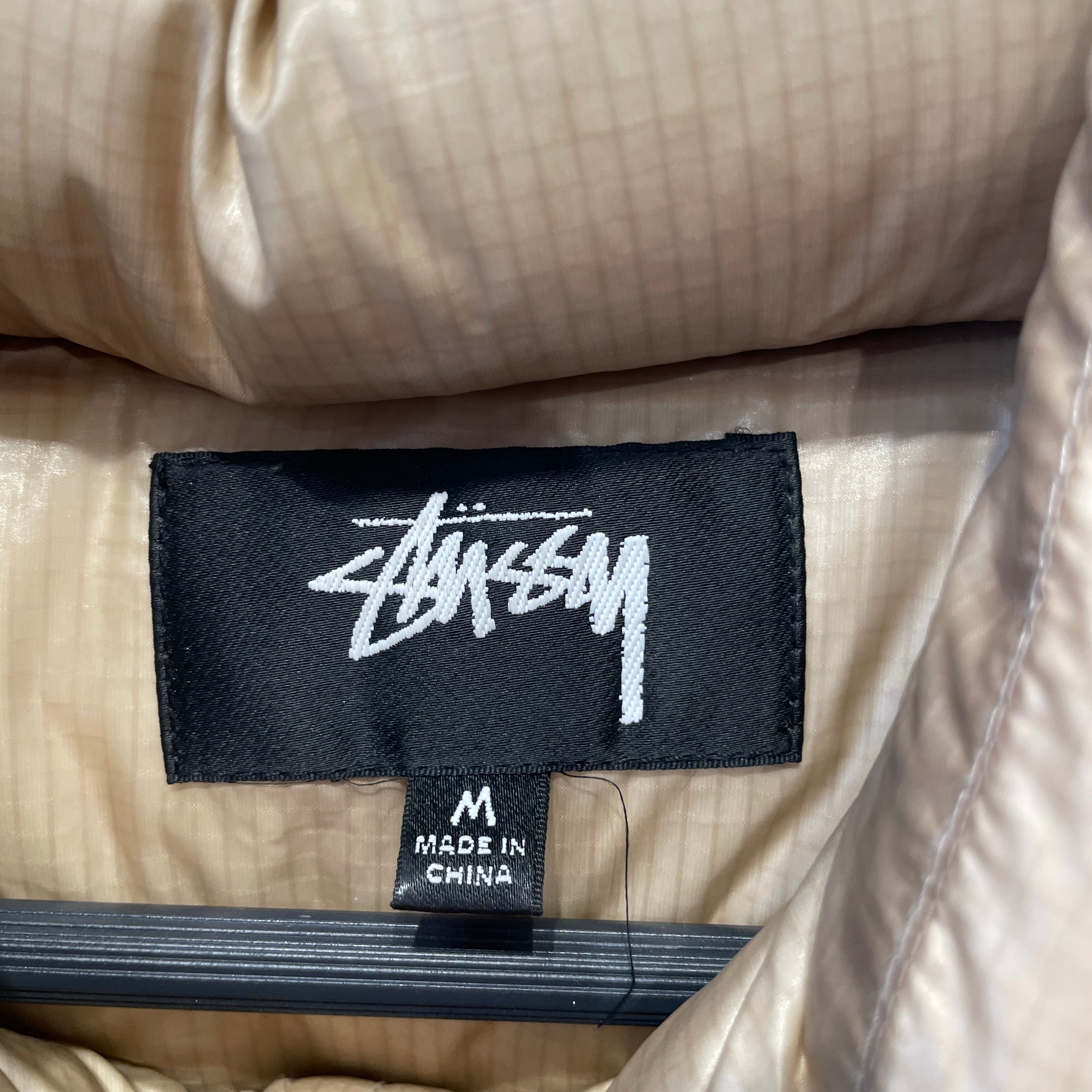 STUSSY/Puffer Jkt/M/Nylon/BEG/DOWN PUFFER view 3