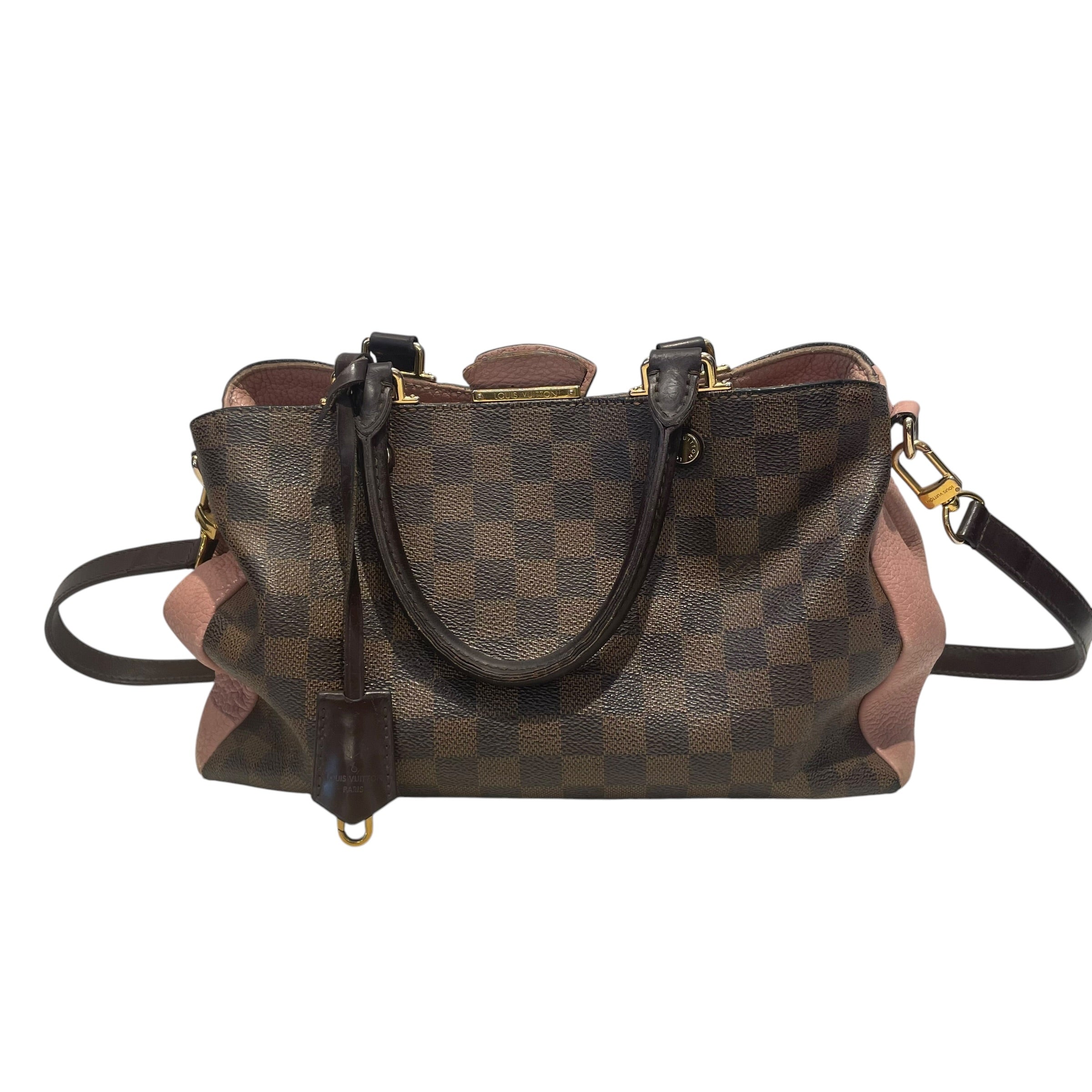 LOUIS VUITTON/Hand Bag/Leather/BRW/Damier Ebene Canvas view 3
