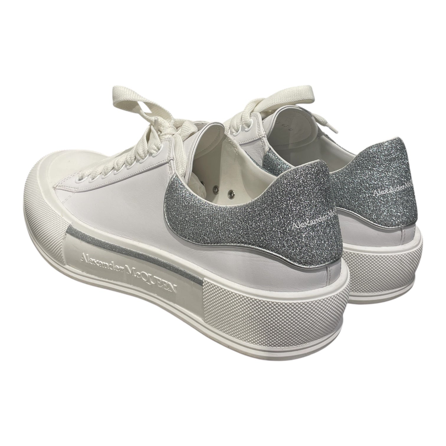 Alexander McQueen/Low-Sneakers/EU 46/Leather/WHT/DECK PLIMSOLL view 2