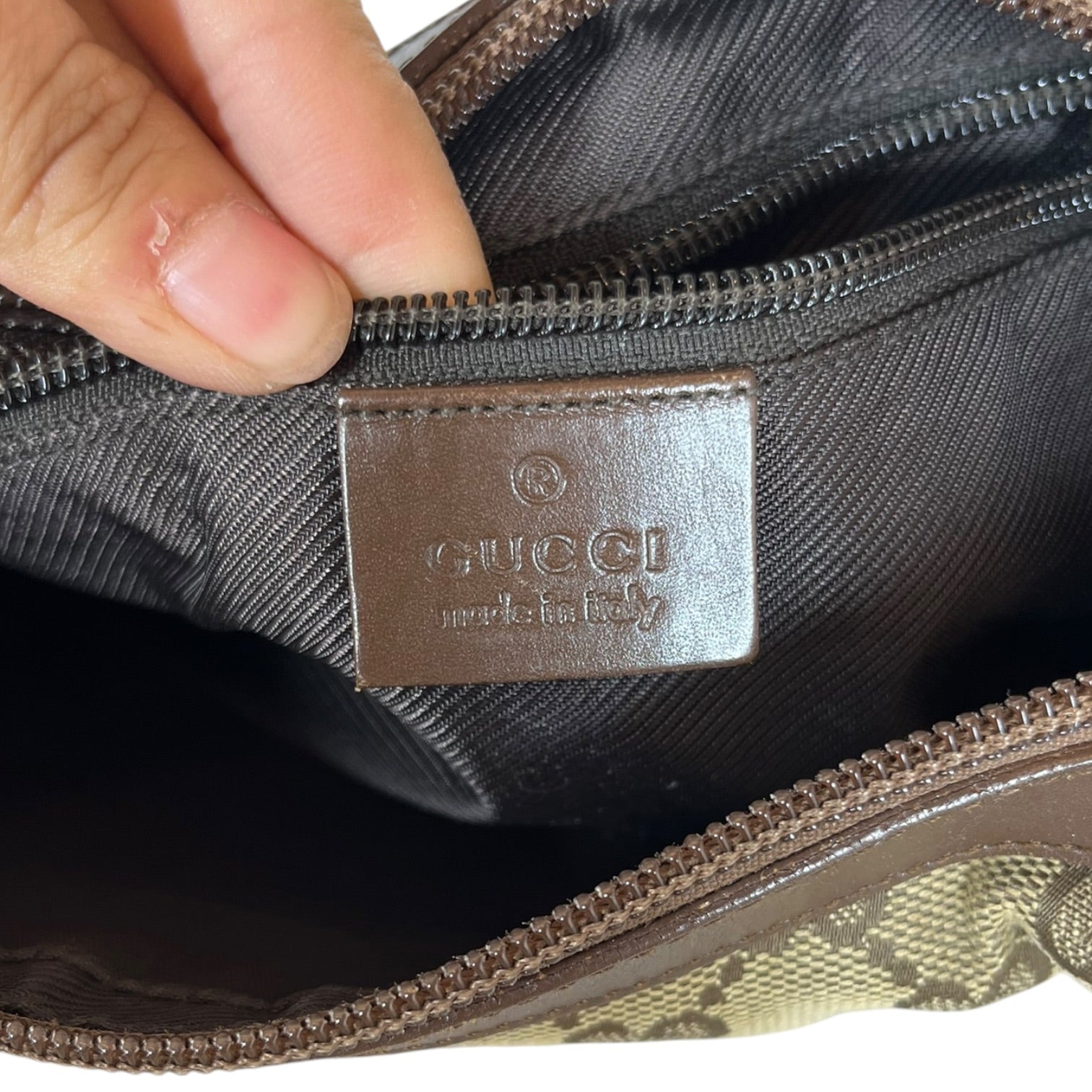 GUCCI/Bag/Monogram/Cotton/CML/GG CANVAS CRESCENT BAG view 13