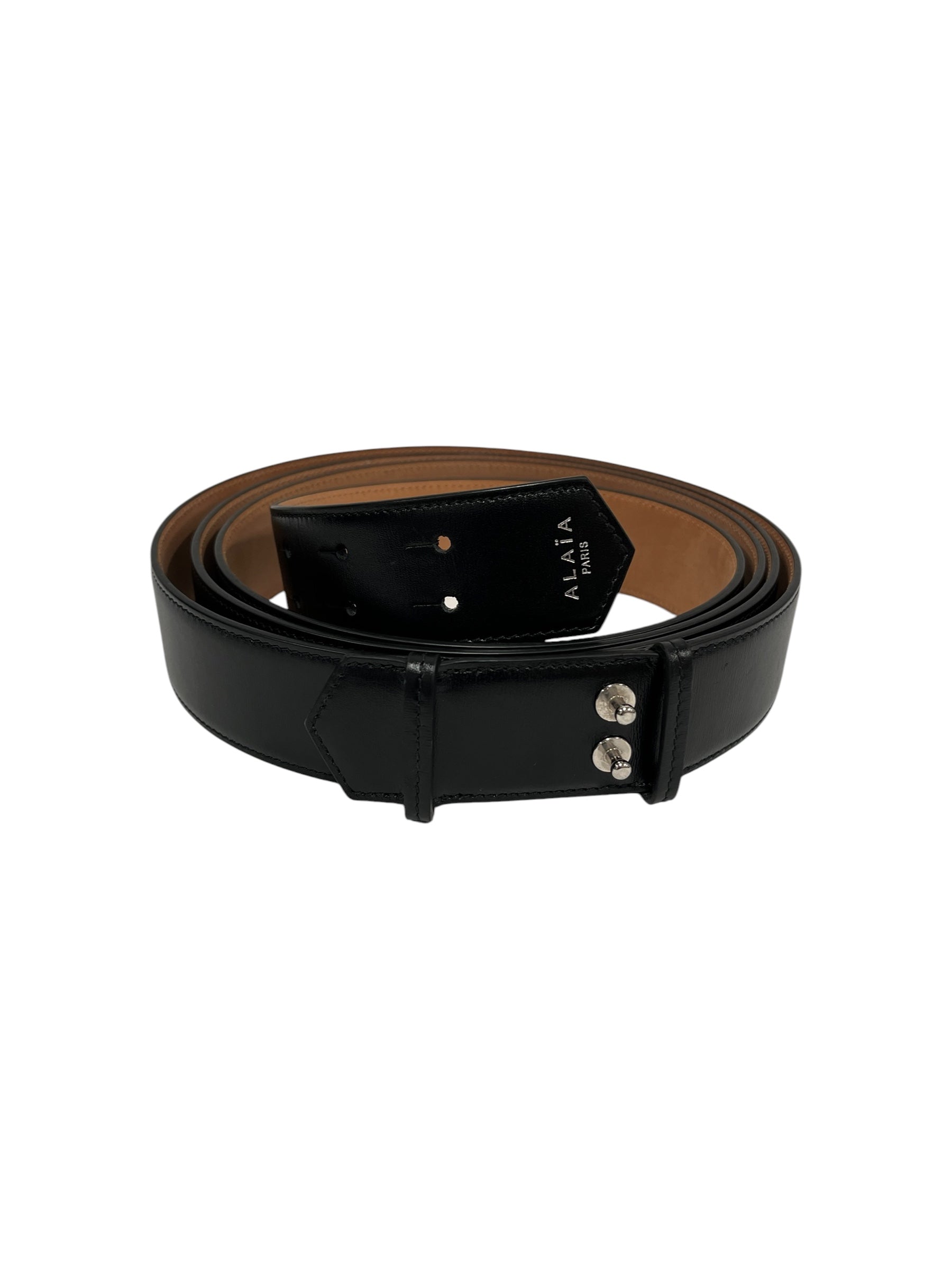 ALAIA/Belt/Leather/BLK/ view 1