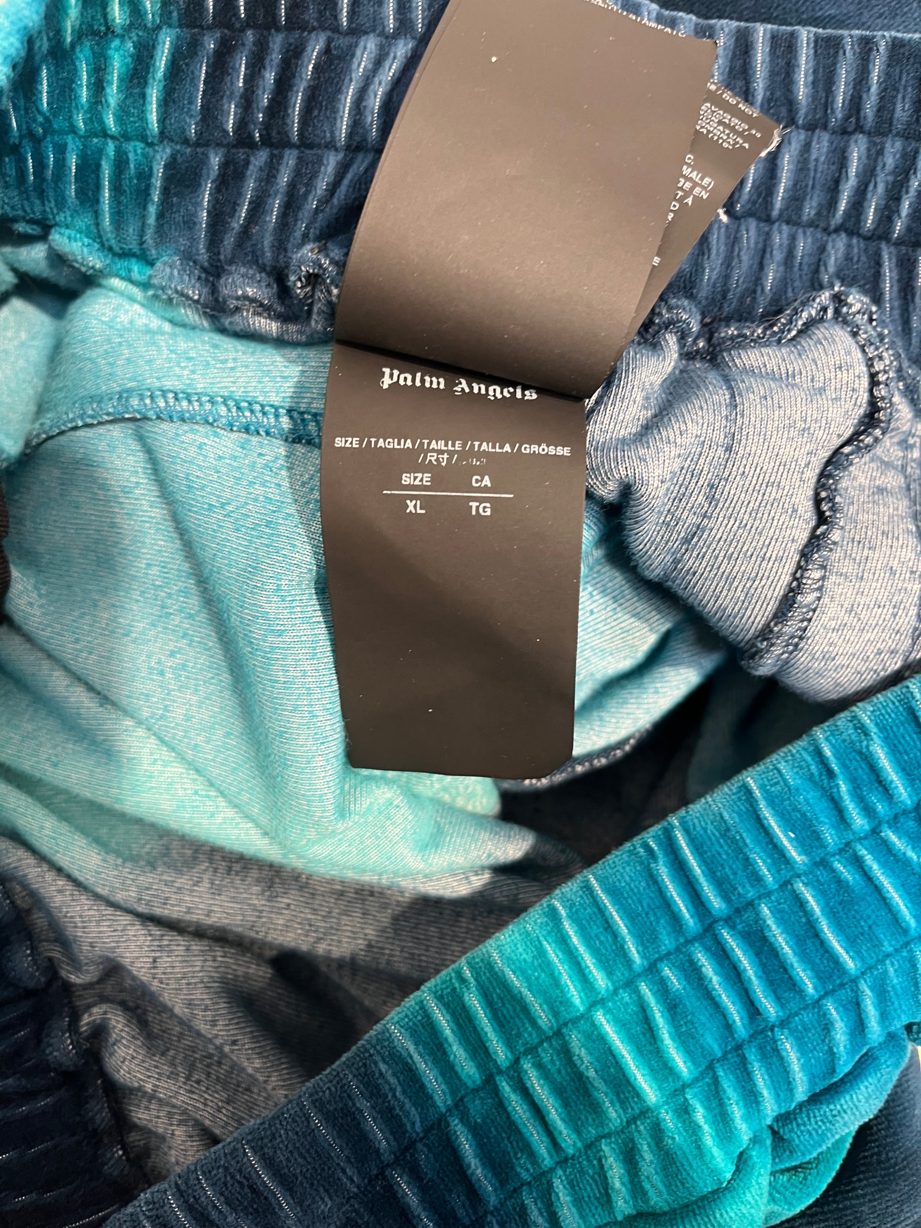 Palm Angels/Pants/XL/Cotton/BLU/TIE DYE CHENILE TRACK PANTS view 6