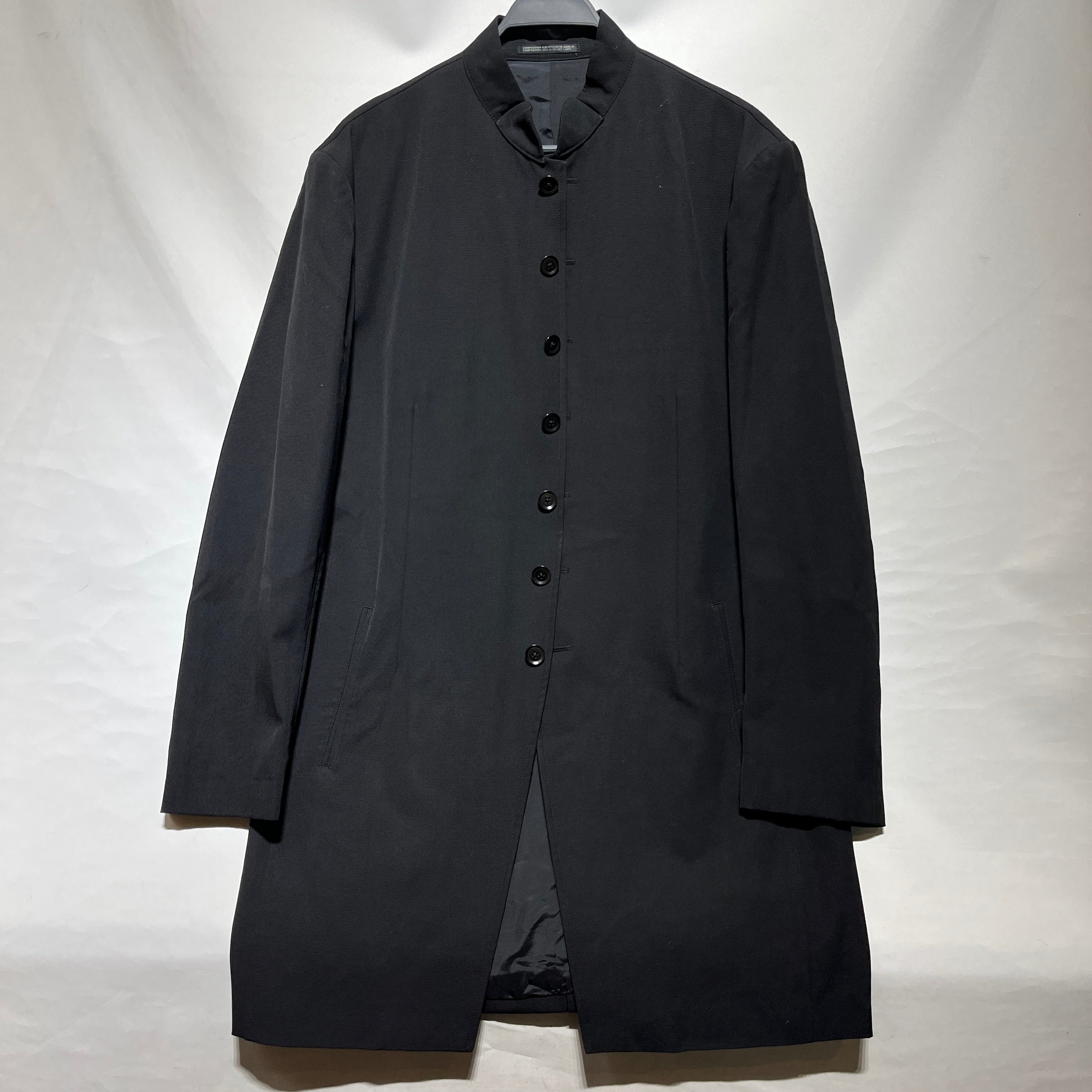 YOHJI YAMAMOTO/Coat/2/Wool/BLK/Button up Trench view 1