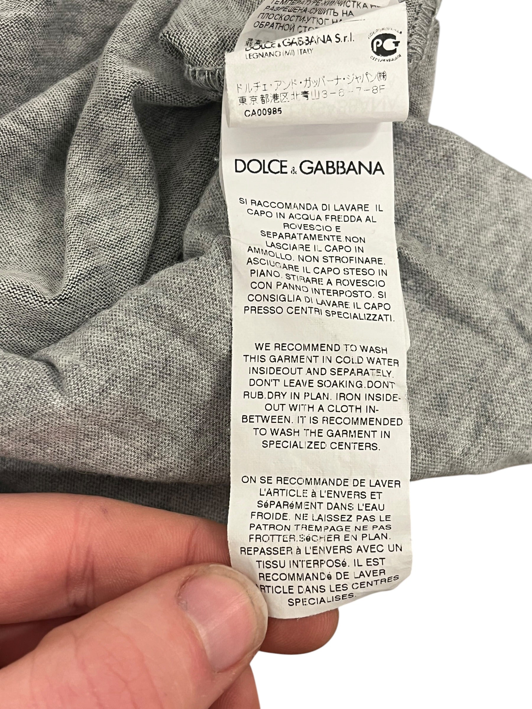 DOLCE&GABBANA/Hoodie/Cotton/GRY/DOUBLE LAYER view 4