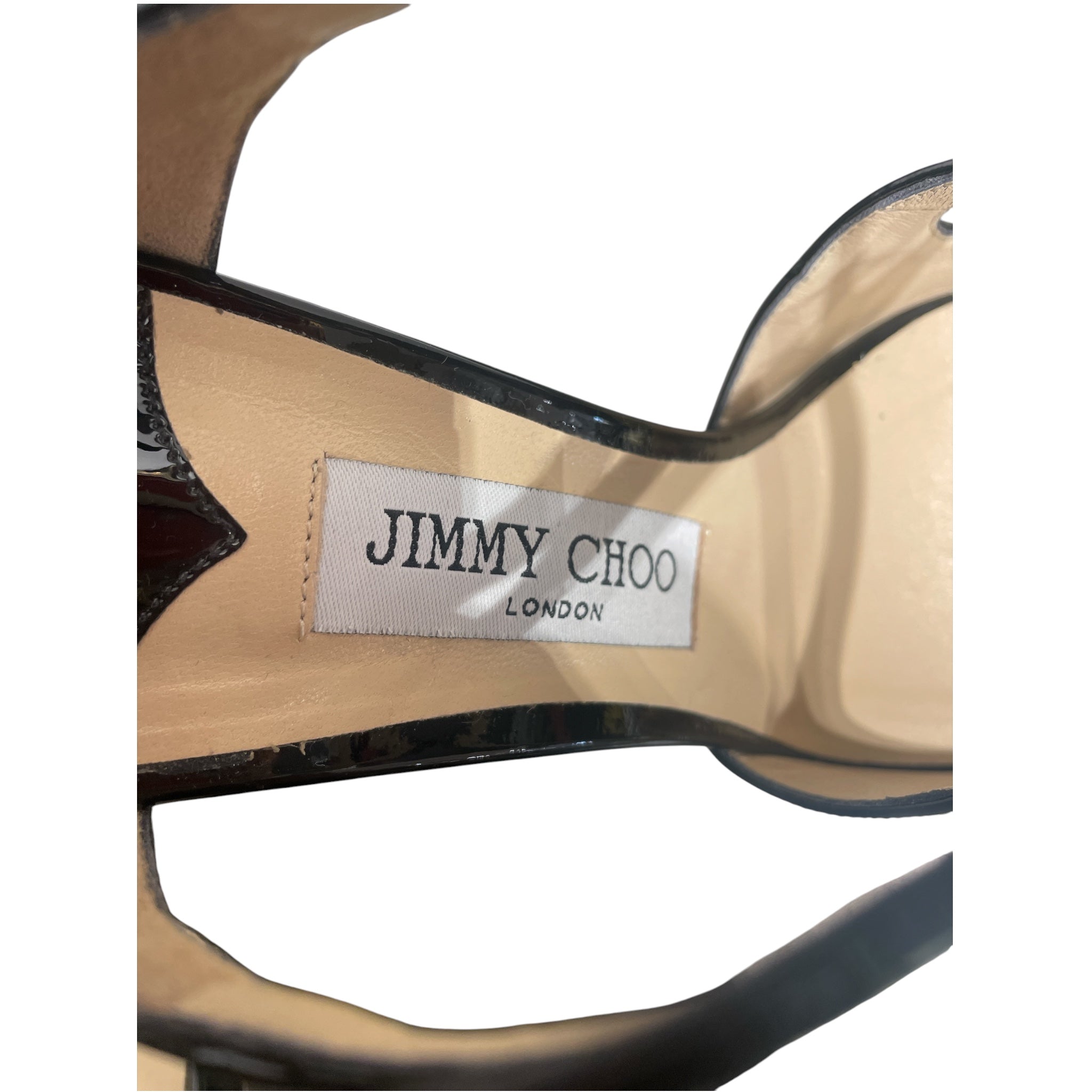 JIMMY CHOO/Heels/EU 38/Leather/BLK/leather sandels view 3