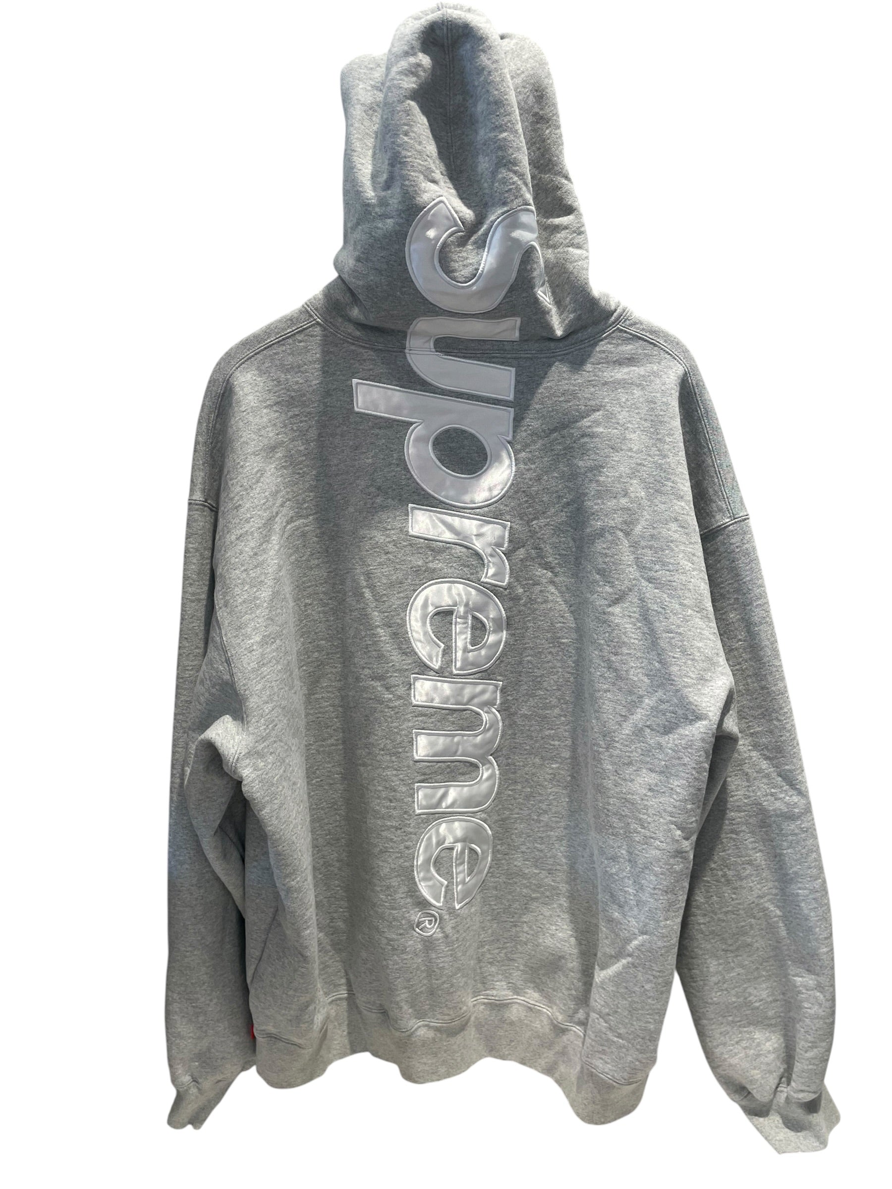 Supreme/Hoodie/XXL/Cotton/GRY/satin supreme logo view 2