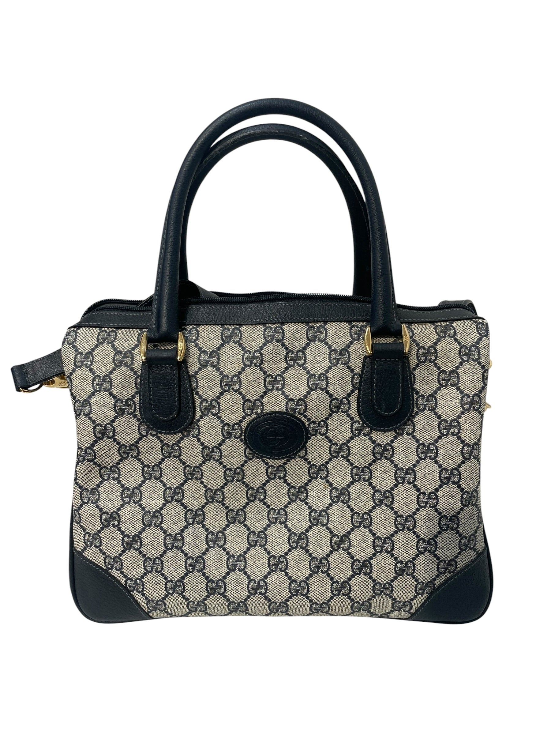 GUCCI/Bag/Monogram/Leather/BLU/GG Supreme top-handle view 1