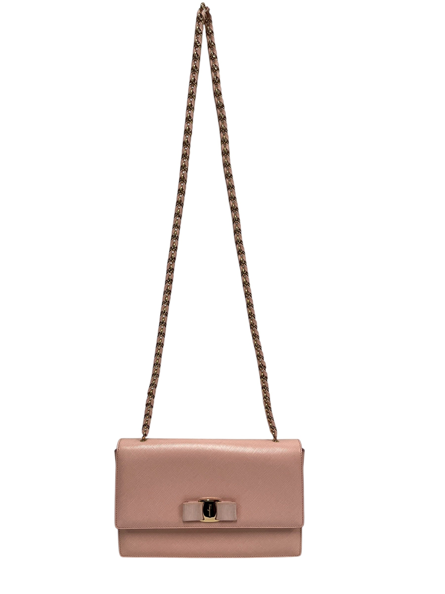 Salvatore Ferragamo/Cross Body Bag/Leather/PNK/Vara Saffiano Leather view 1