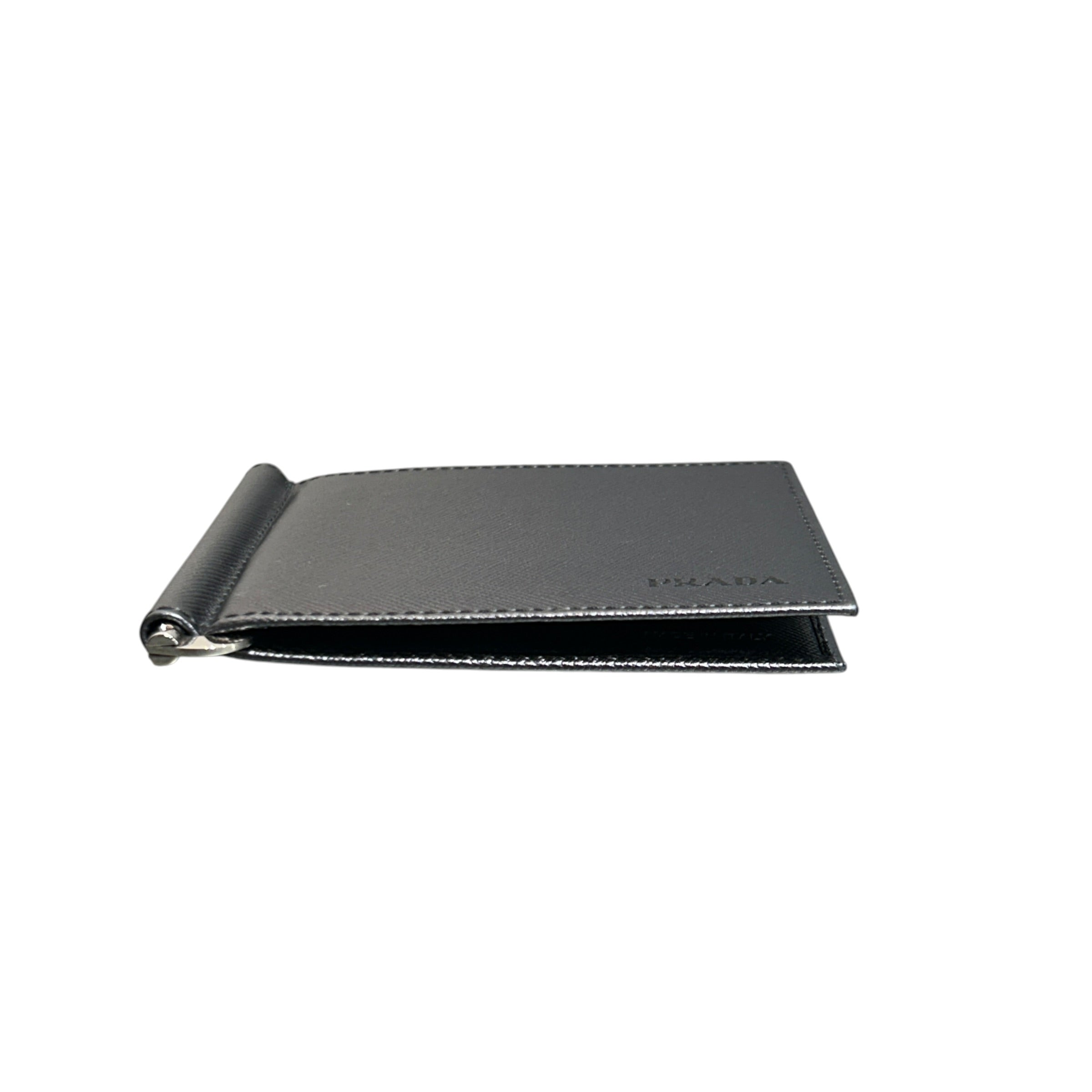 PRADA/Wallet/Leather/BLK/L's/Saffiano Money Clip Wallet view 3