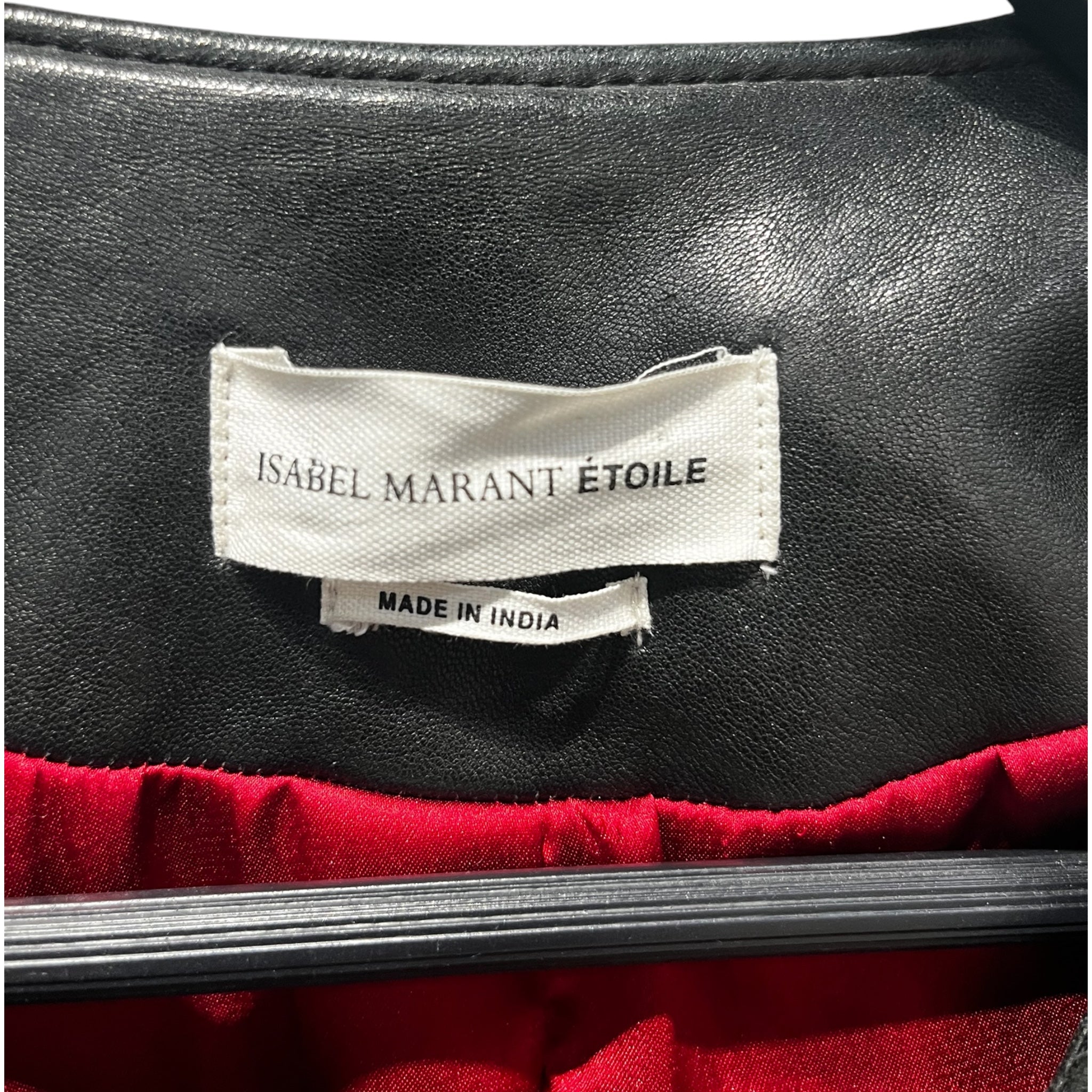 ISABEL MARANT ETOILE/Leather Jkt/34/Leather/BLK/Single Breasted/ view 3