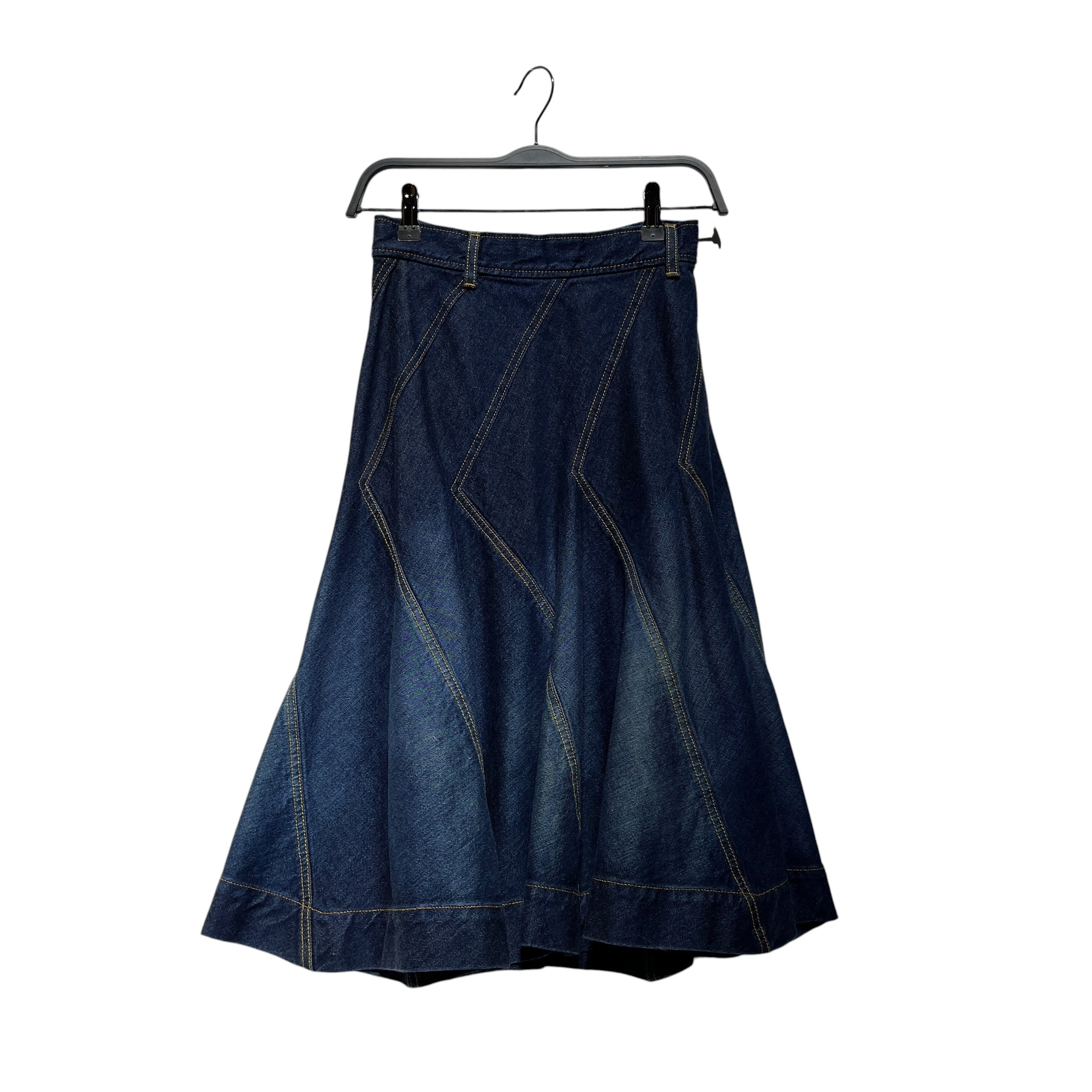 Vivienne Westwood RED LABEL/Long Skirt/1/Denim/NVY/gold stitch skirt view 2
