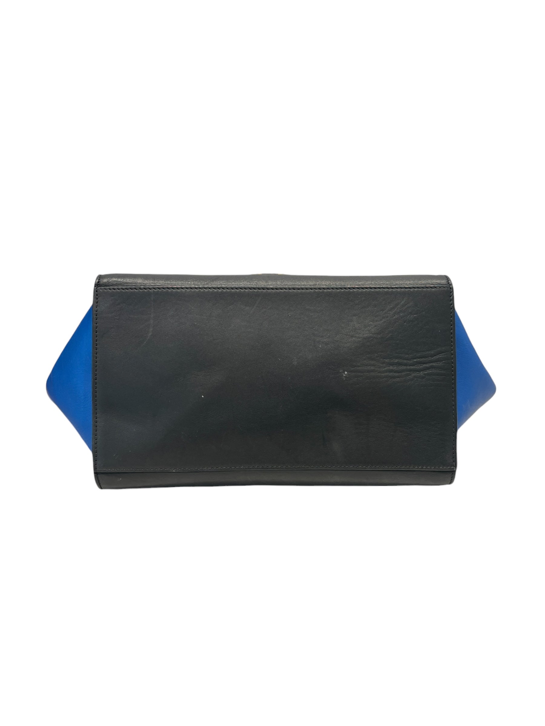 CELINE/Bag/Leather/BLU/TRAPEZE YELLOW BLACK view 3