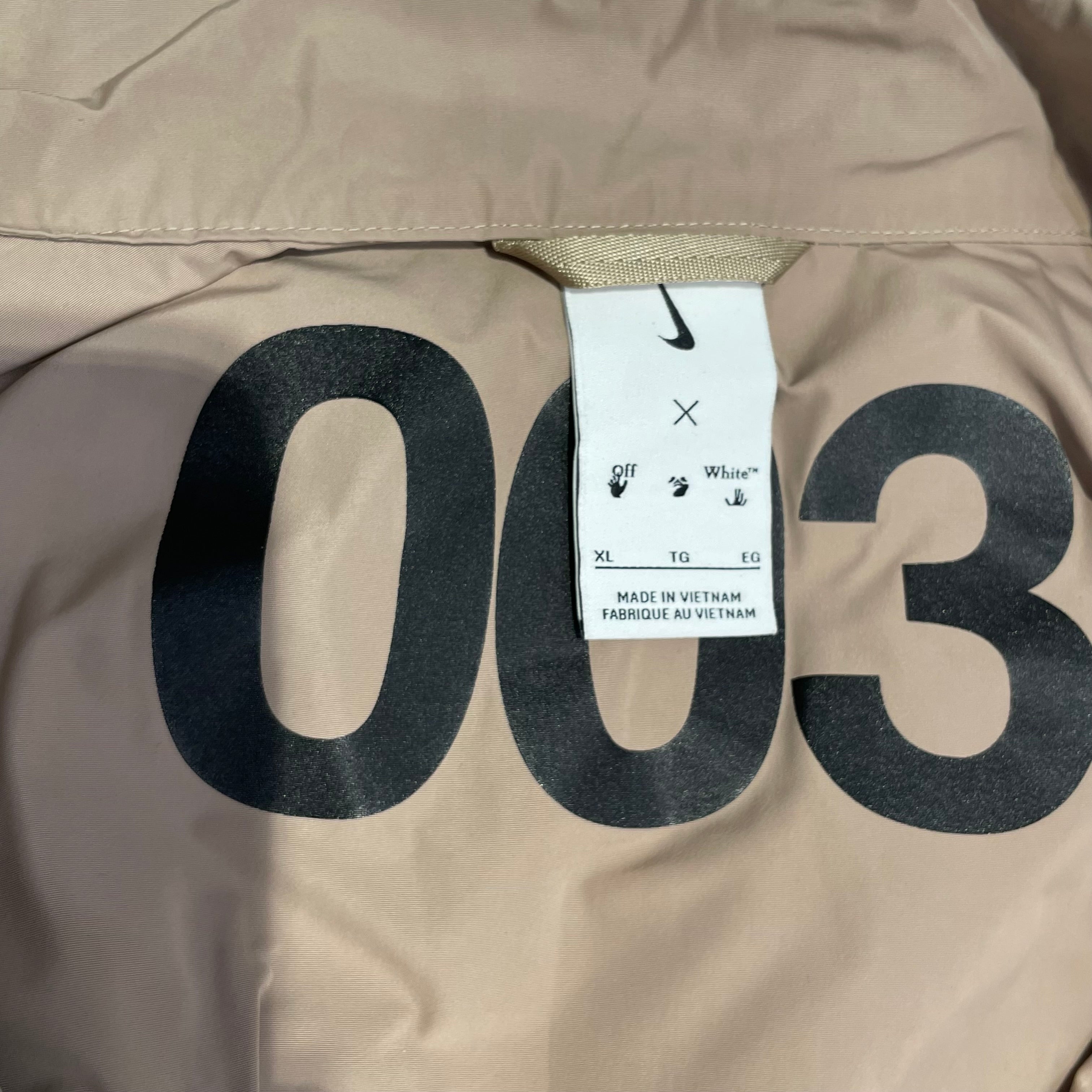 NIKE/OFF-WHITE/Windbreaker/XL/Nylon/BEG/off white 003 jkt view 5