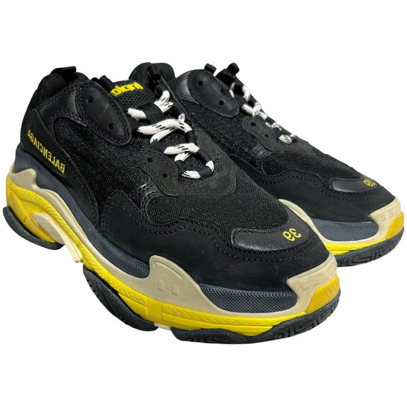 BALENCIAGA/Low-Sneakers/US 7.5/Cotton/BLK/TRIPPLE S YELLOW SOLE