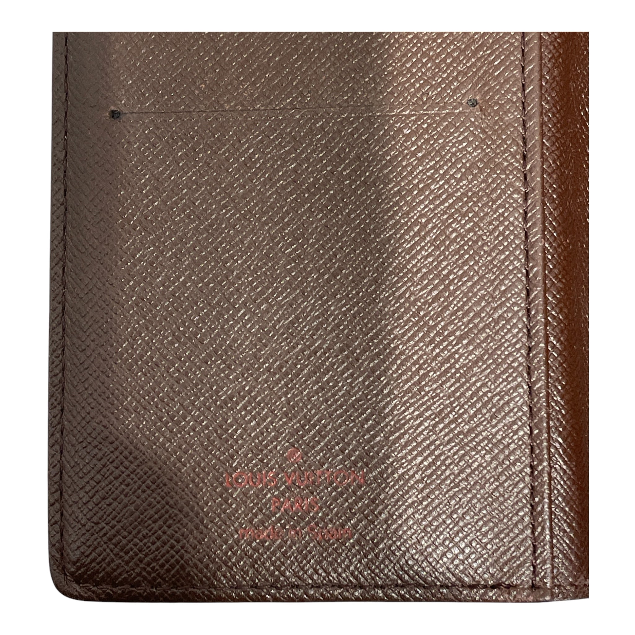 LOUIS VUITTON/Bifold Wallet/Plaid/Leather/BRW/Brazza view 3