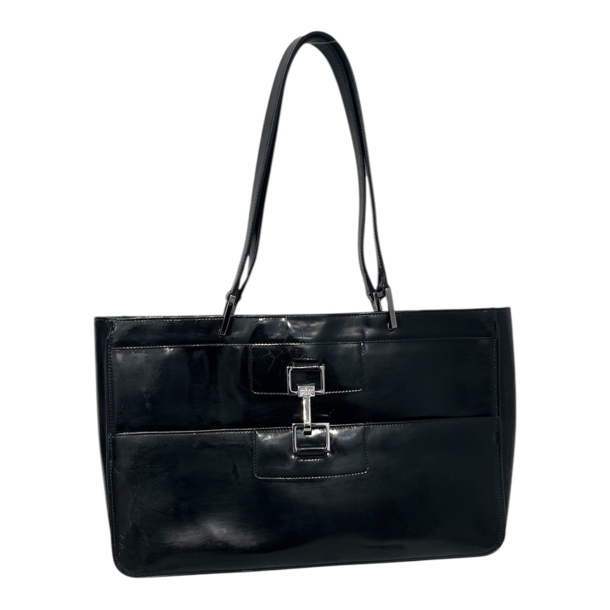 GUCCI/Hand Bag/Leather/BLK/001998 JACKIE PATENT LEATHER view 1