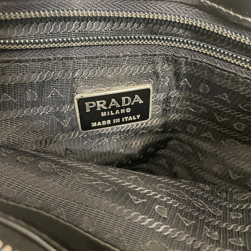 PRADA/Hand Bag/Nylon/BLK/42 PLASTIC SIDES