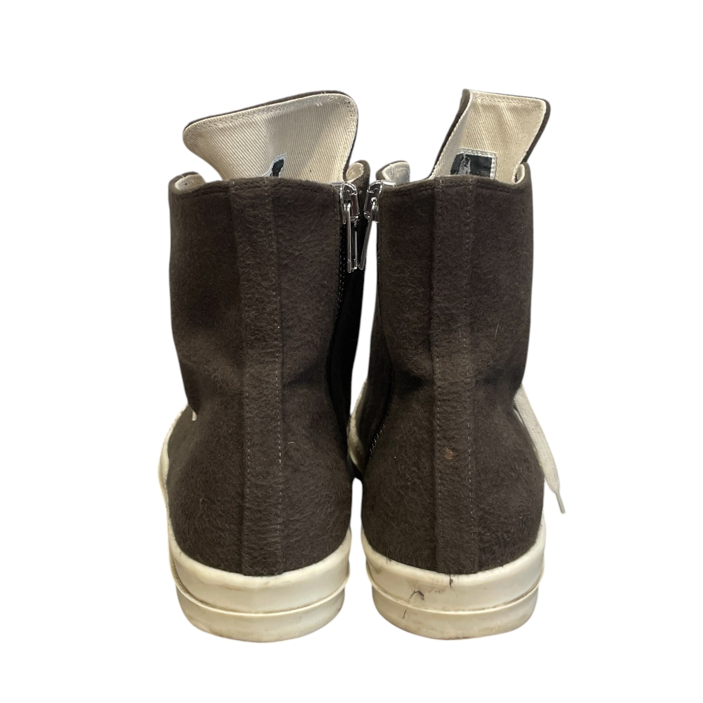 RICK OWENS DRKSHDW/Low-Sneakers/EU 43/Cotton/BRW/RICK OWEN DRKSHDW HIGHTOP view 4