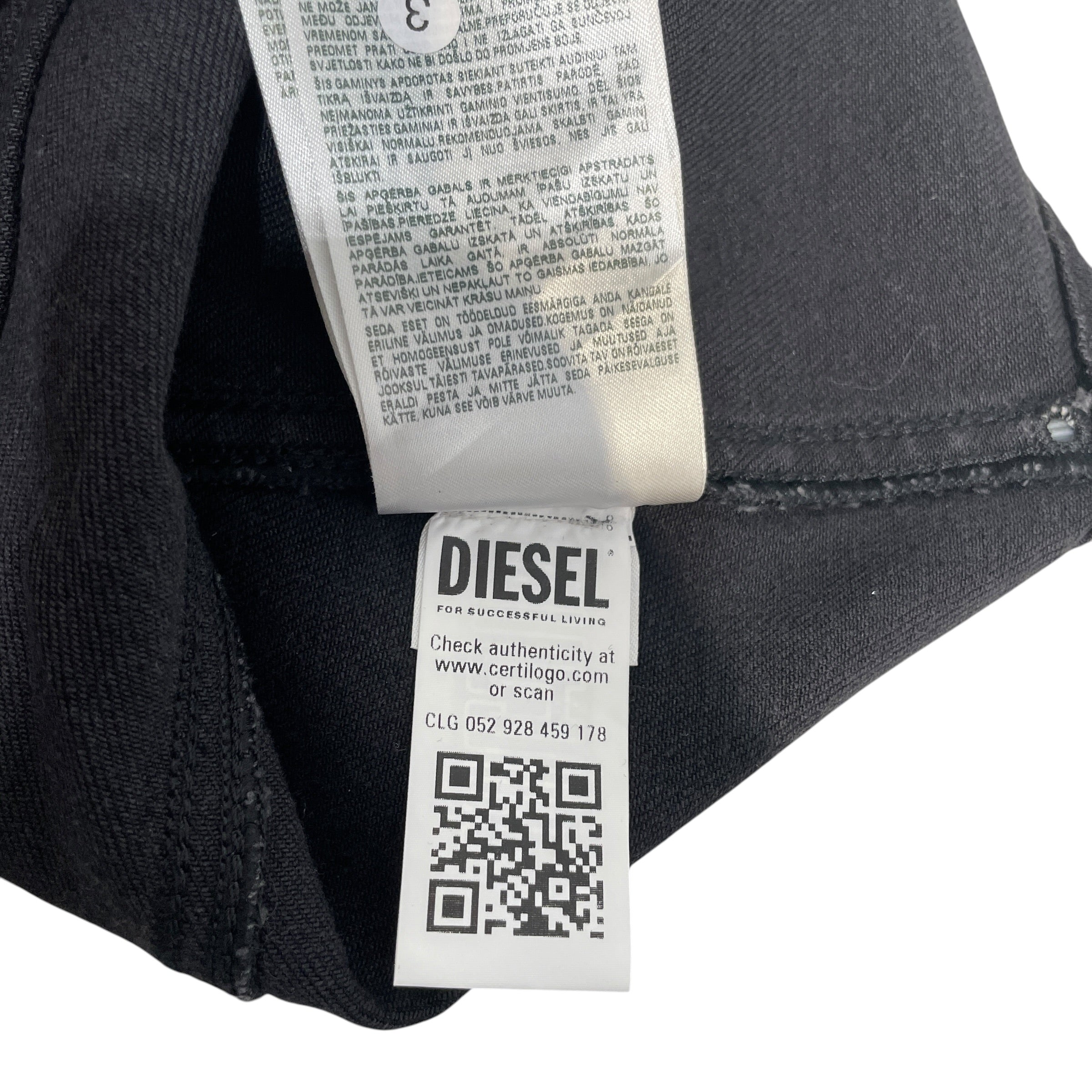 DIESEL/Cut & Sew/M/Cotton/BLK/De-Ville Denim Tube Top view 6