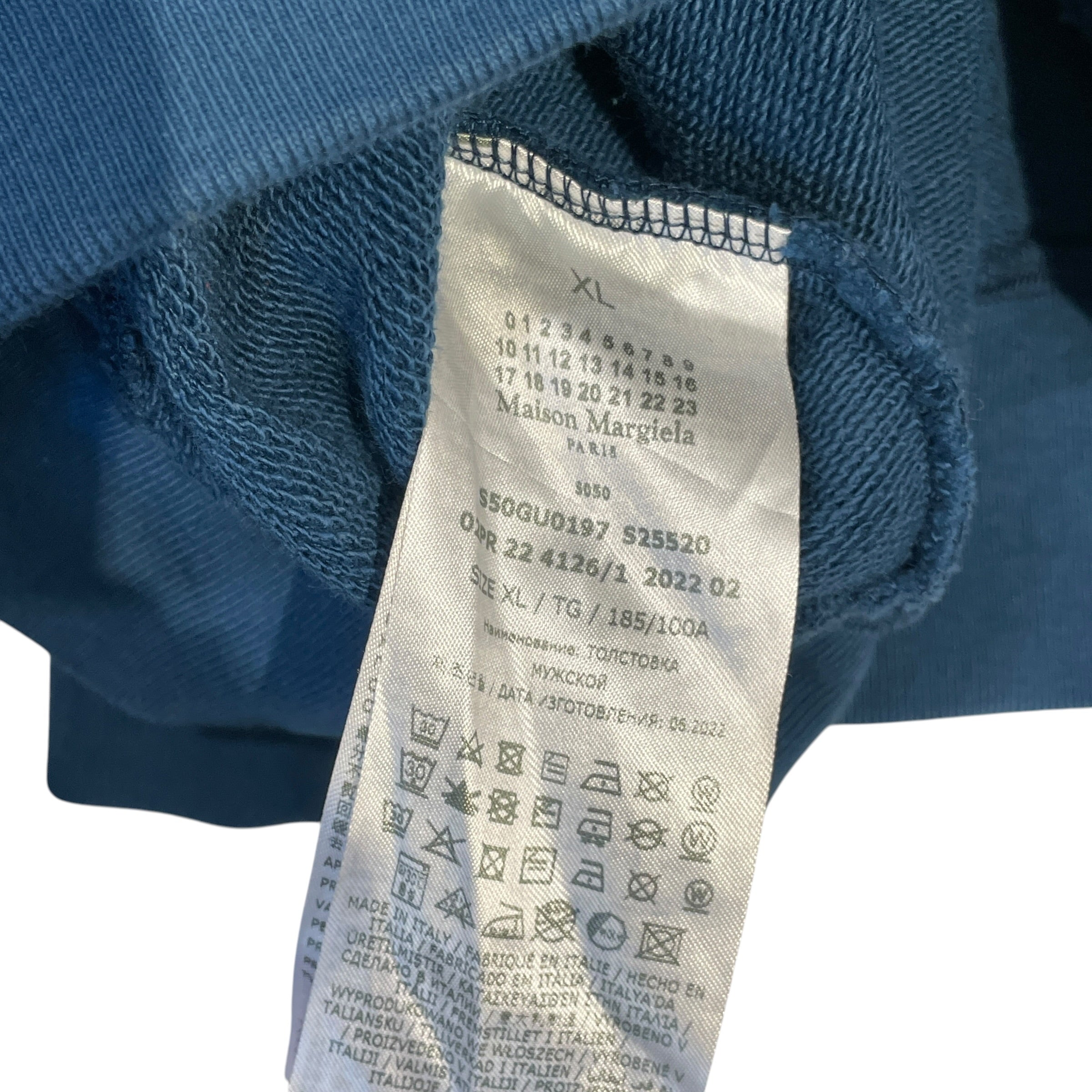 Maison Margiela/Hoodie/XL/Cotton/BLU/PARIS UPSIDEDOWN view 5