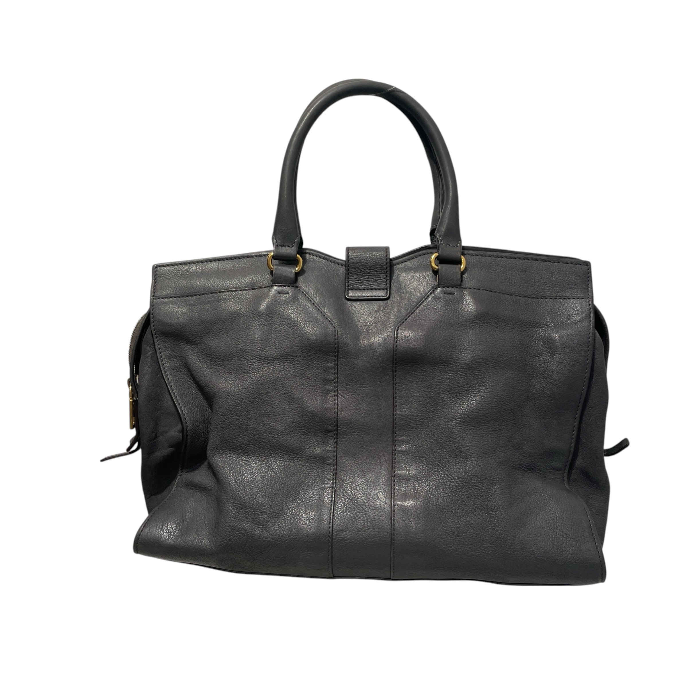 YVES SAINT LAURENT/Hand Bag/Leather/GRY/Cabas Chyc Tote Leather Bag view 3
