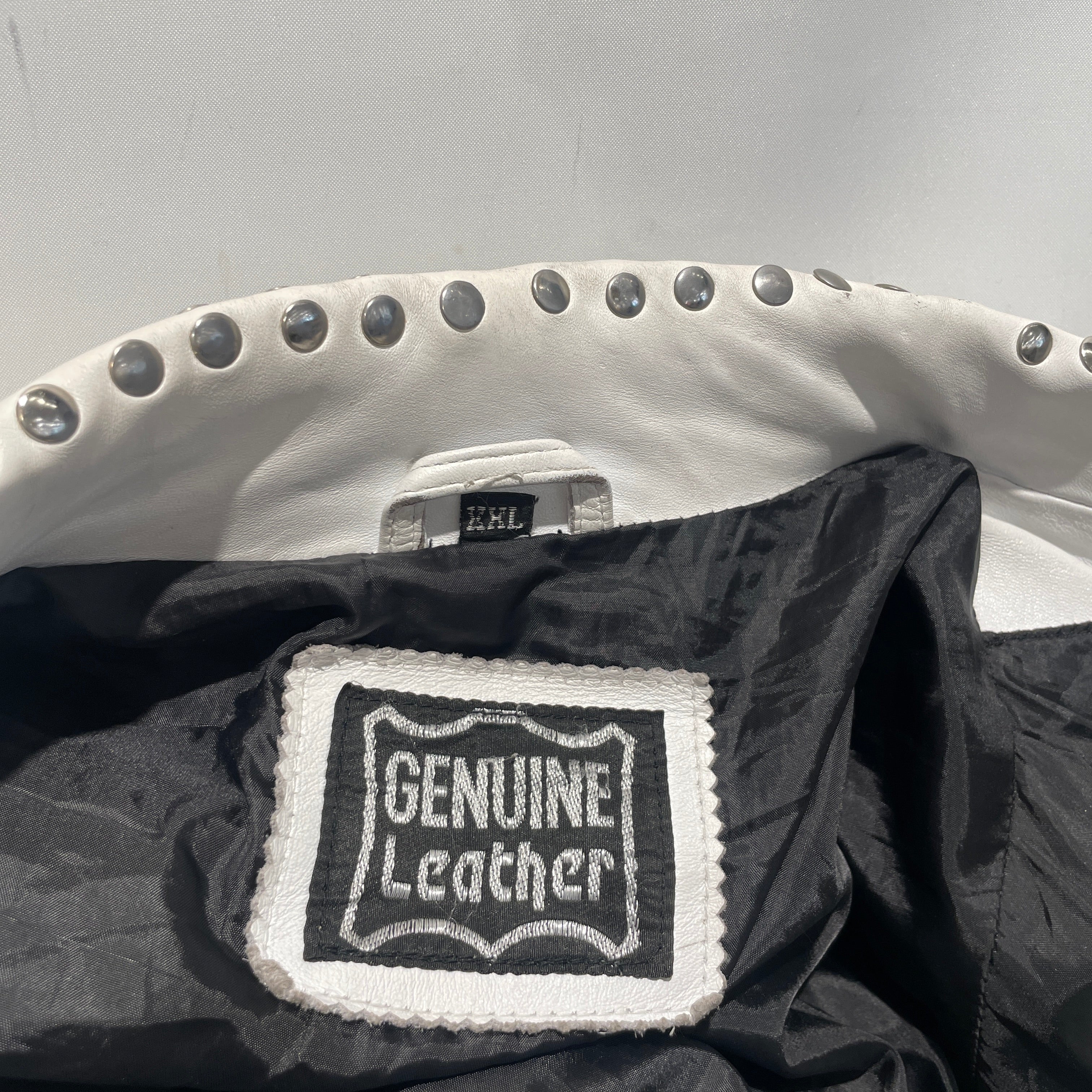 VINTAGE/Leather Jkt/XL/Leather/WHT/ view 3