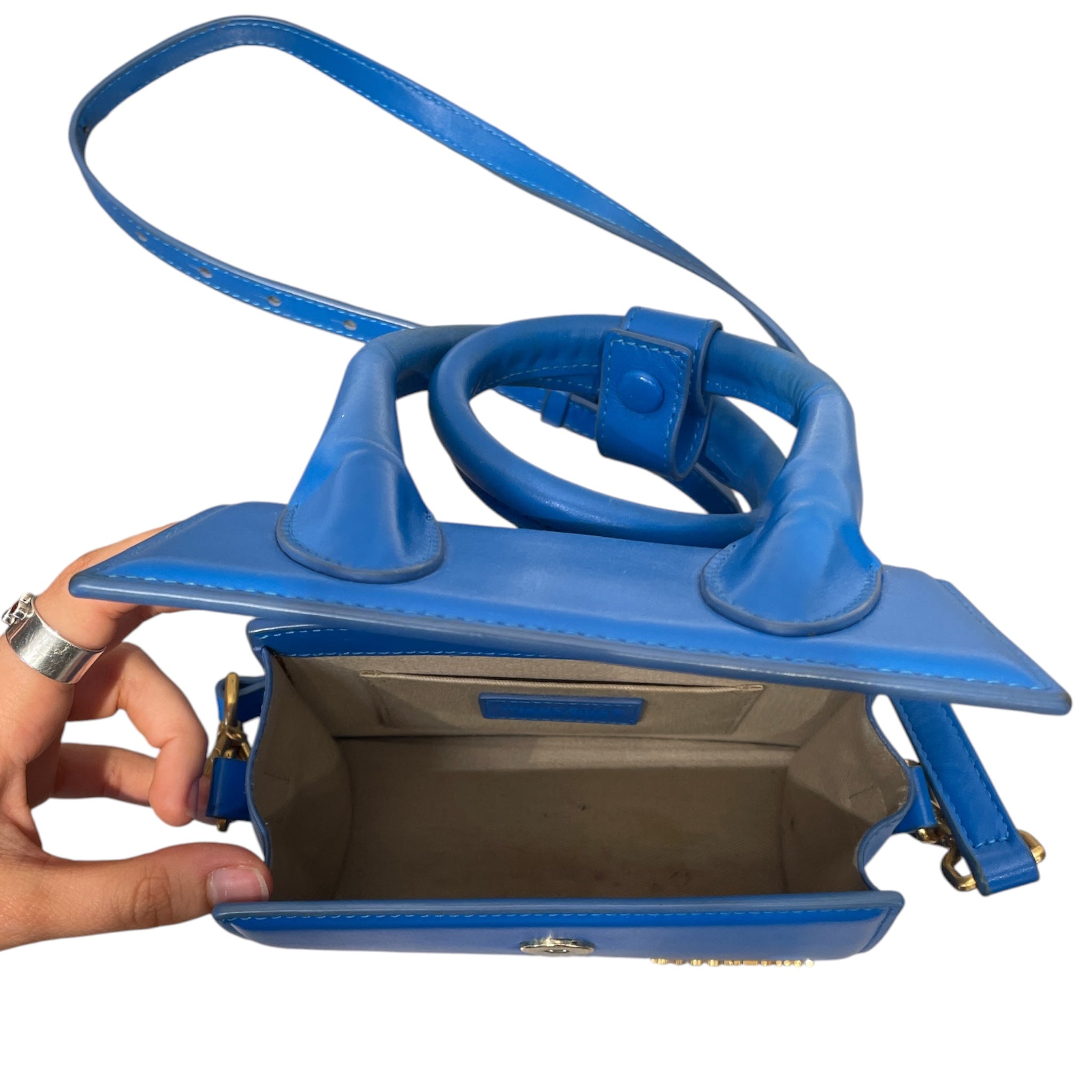 JACQUEMUS/Cross Body Bag/Leather/BLU/LE CHIQUITO view 4
