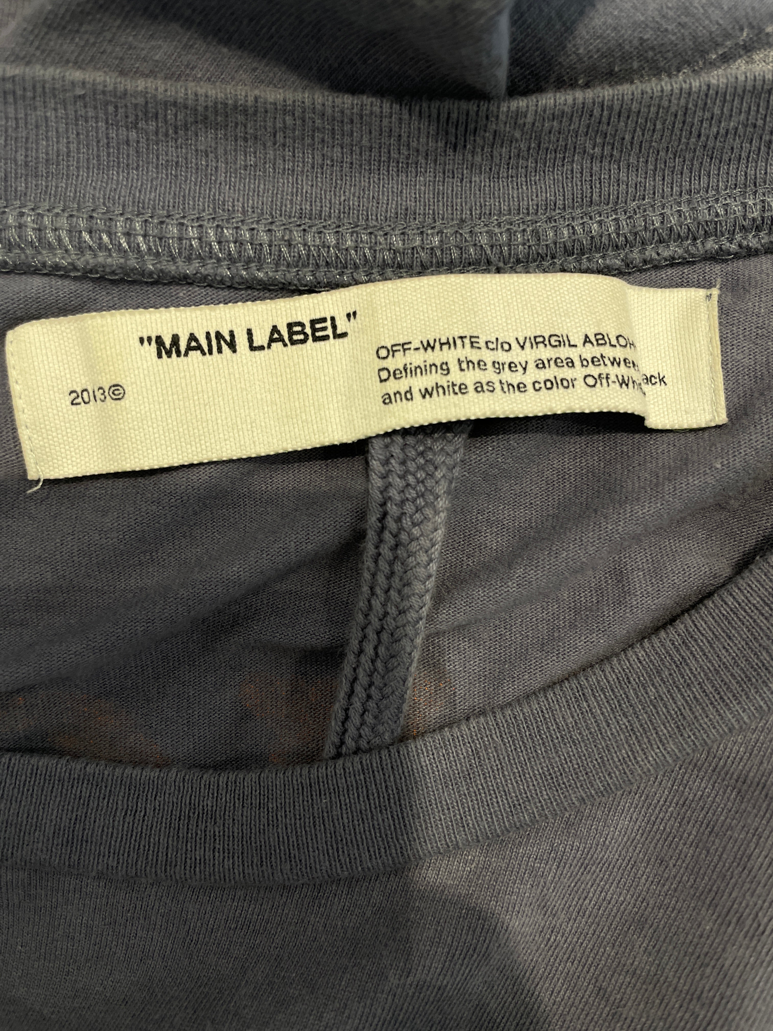 OFF-WHITE/T-Shirt/L/Cotton/BLU/"Beige" view 3
