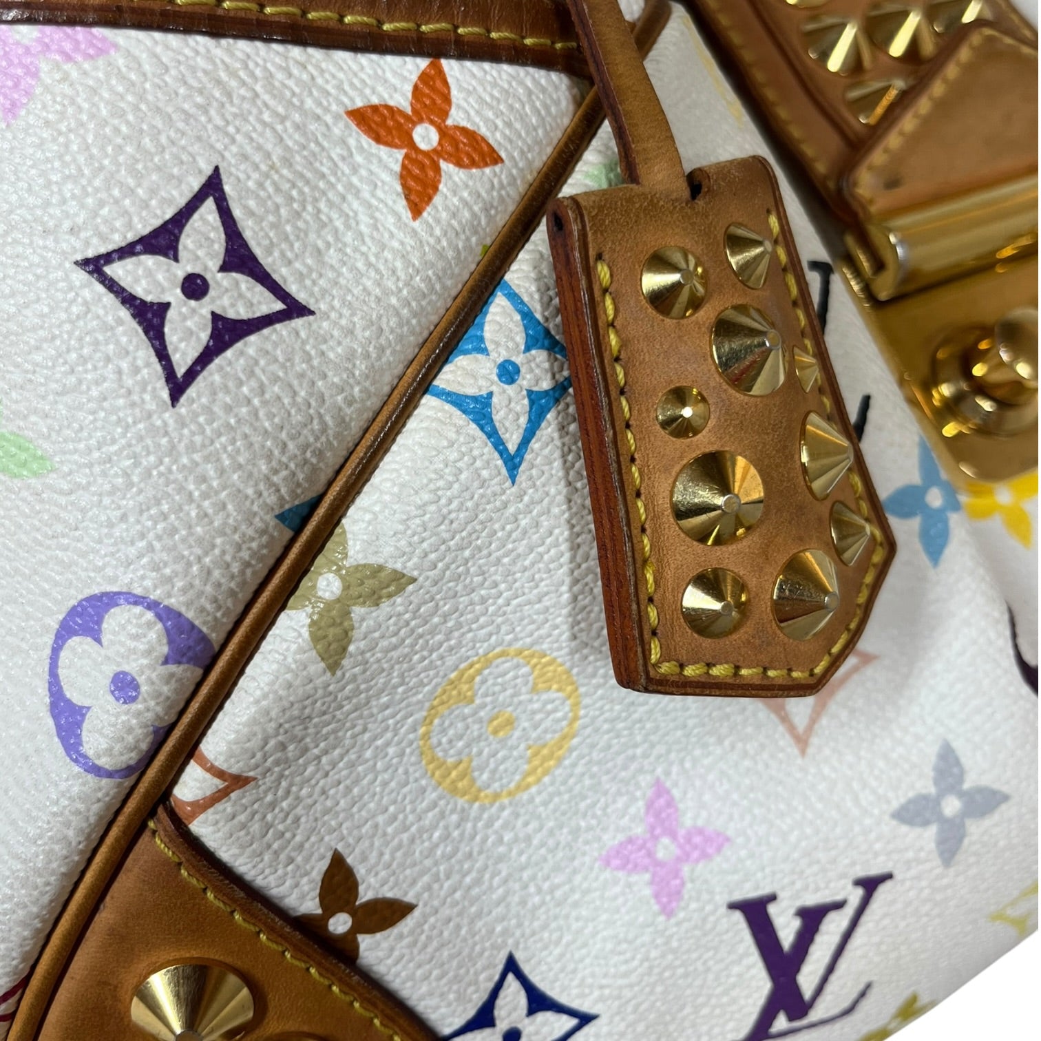 LOUIS VUITTON/Luggage/Monogram/Leather/WHT/STUDDED CHRISSIE view 7