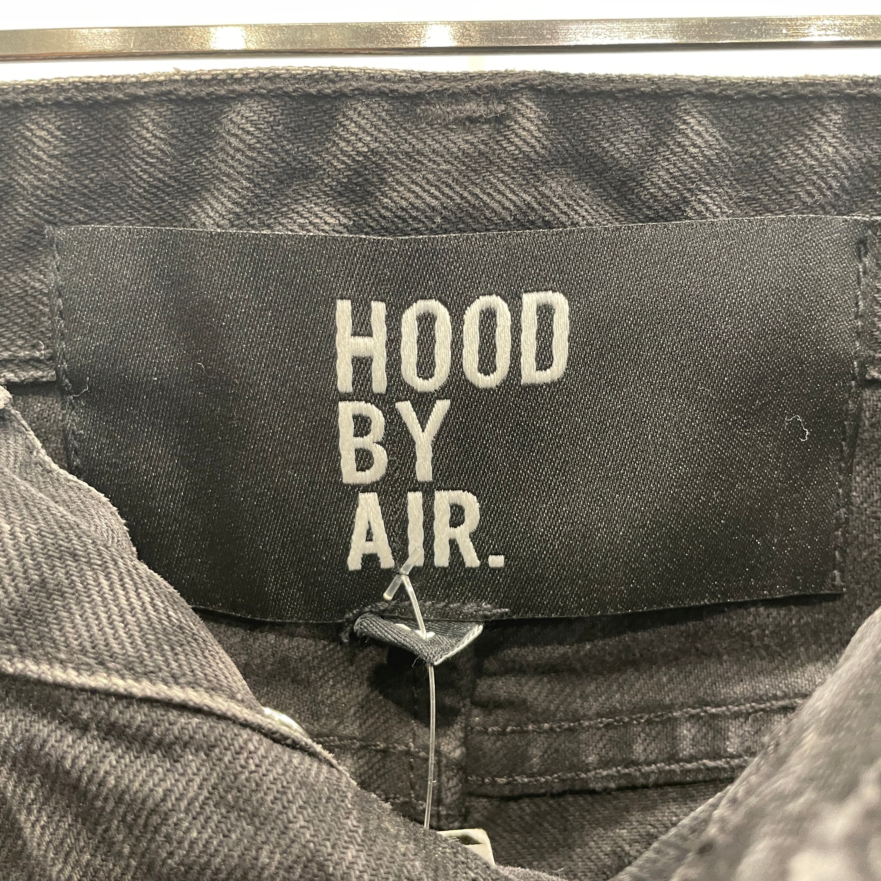 HOOD BY AIR./Skinny Pants/26/Cotton/BLK/ZIP DISTRESSED JEAN view 3