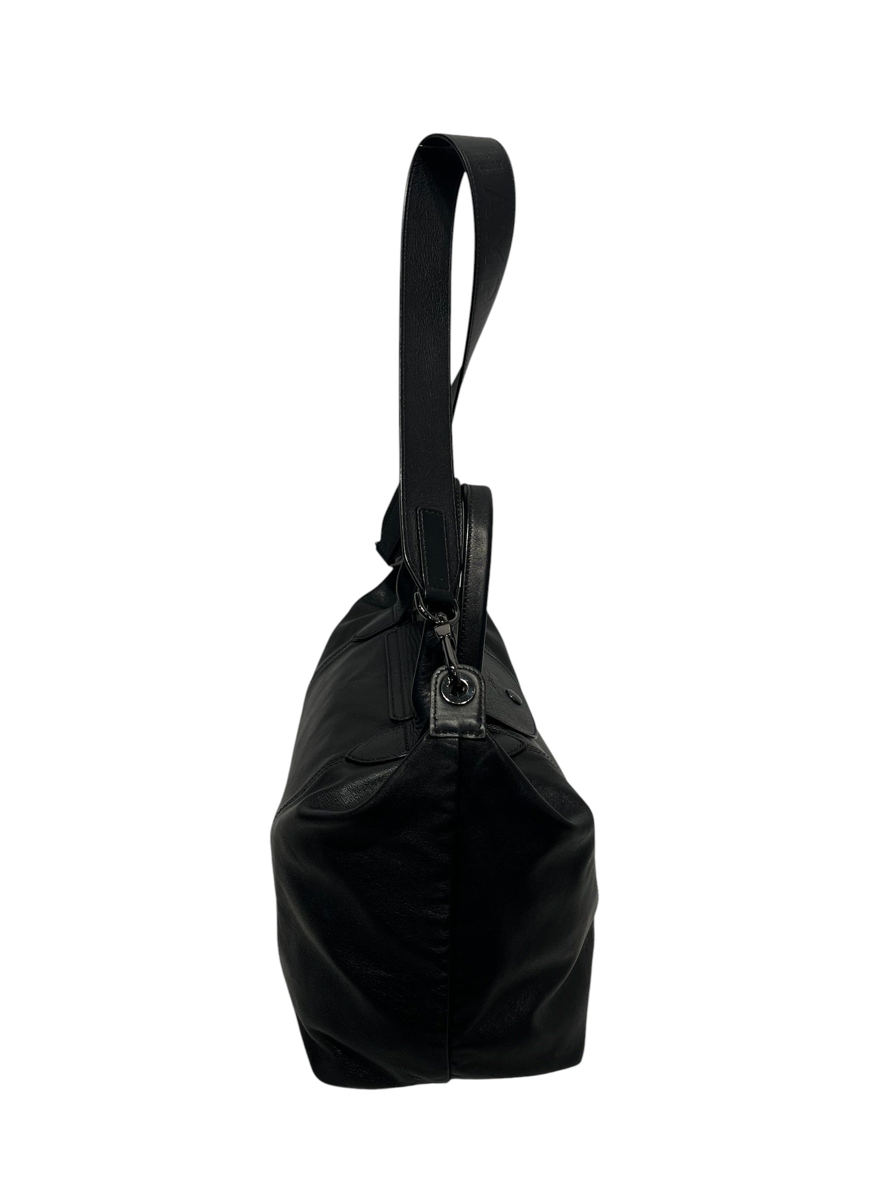 LONGCHAMP/Cross Body Bag/Leather/BLK/CALFSKIN view 3