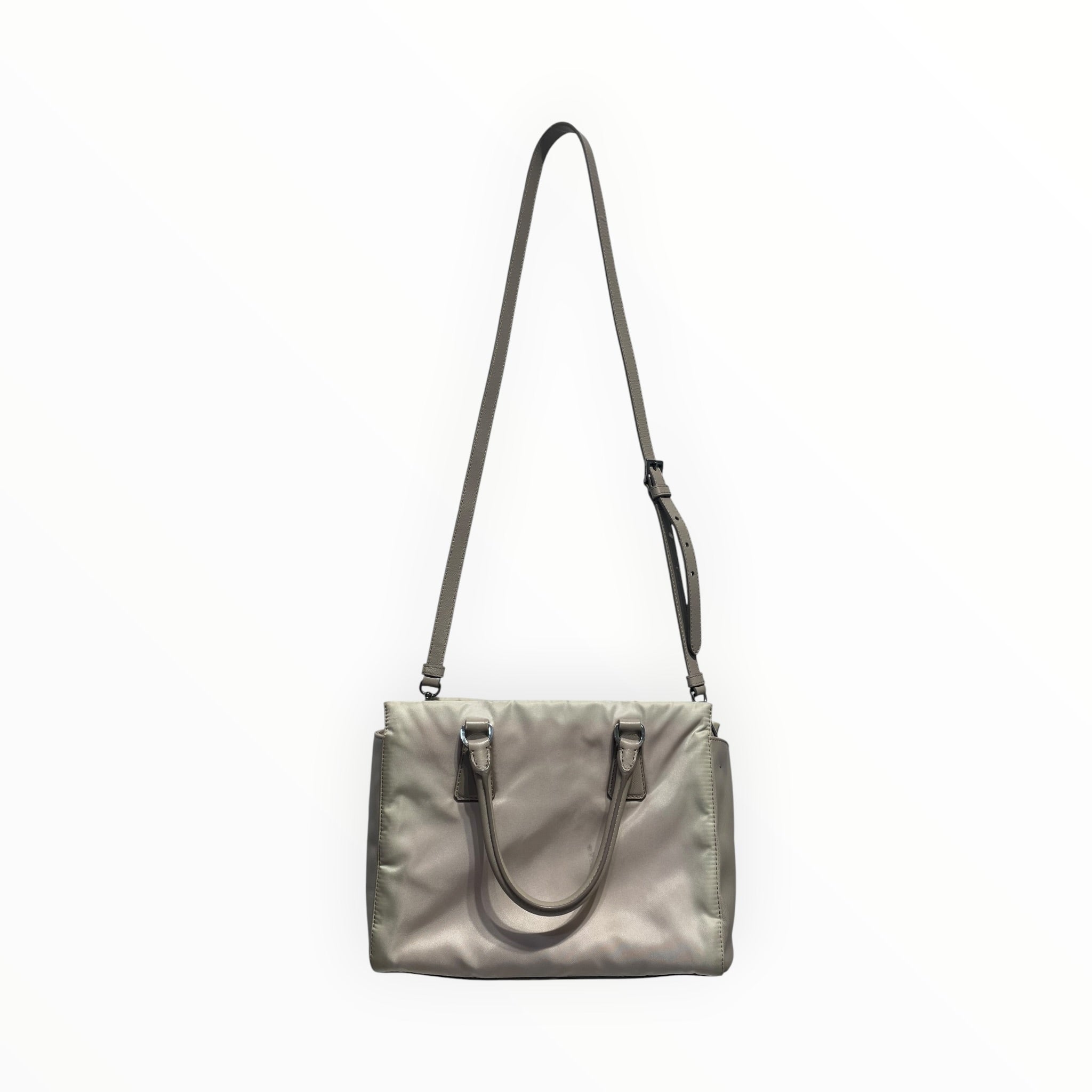 PRADA/Cross Body Bag/Nylon/GRY/Nylon tote view 2