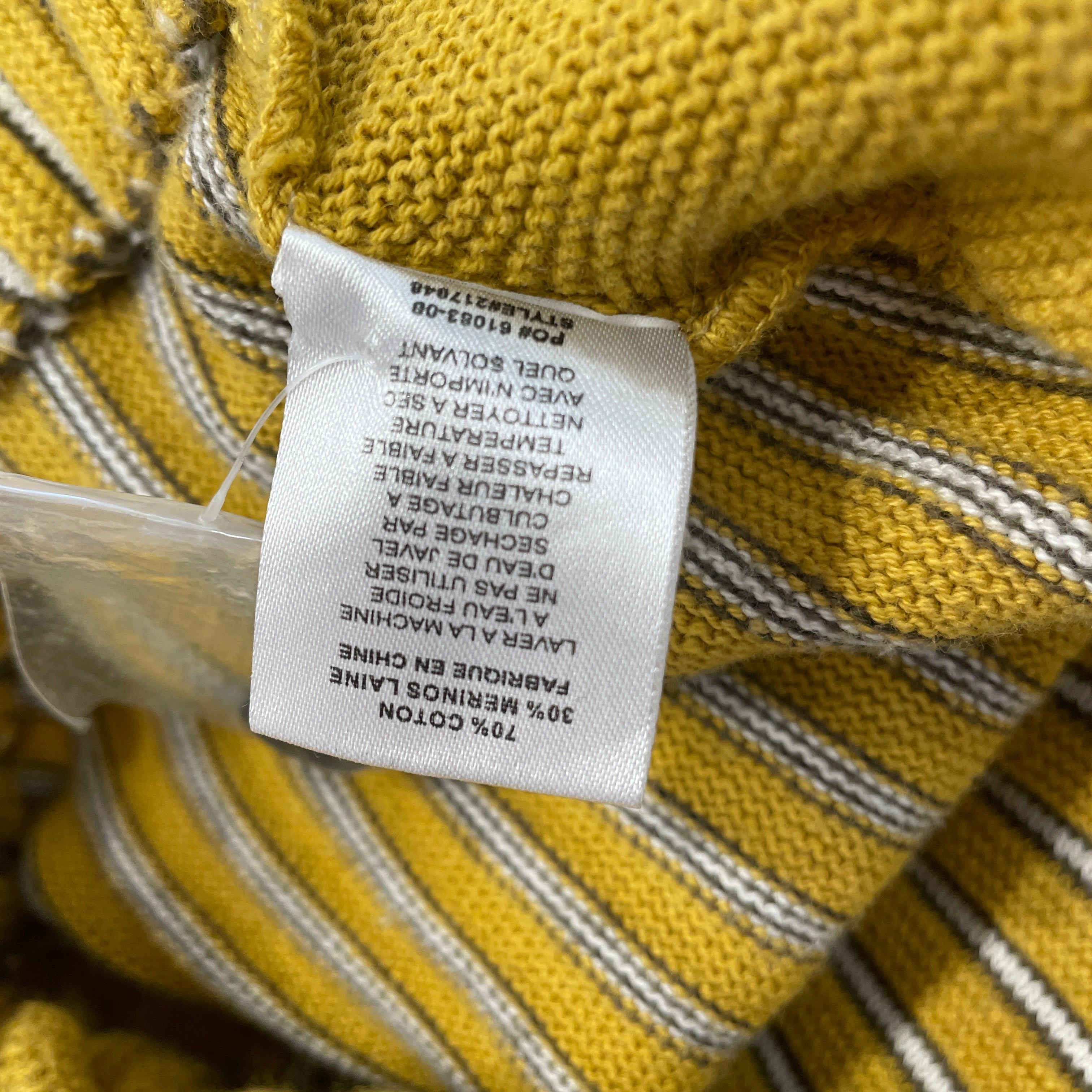 STUSSY/Cardigan/S/Stripe/Wool/YEL/STRIPED view 5